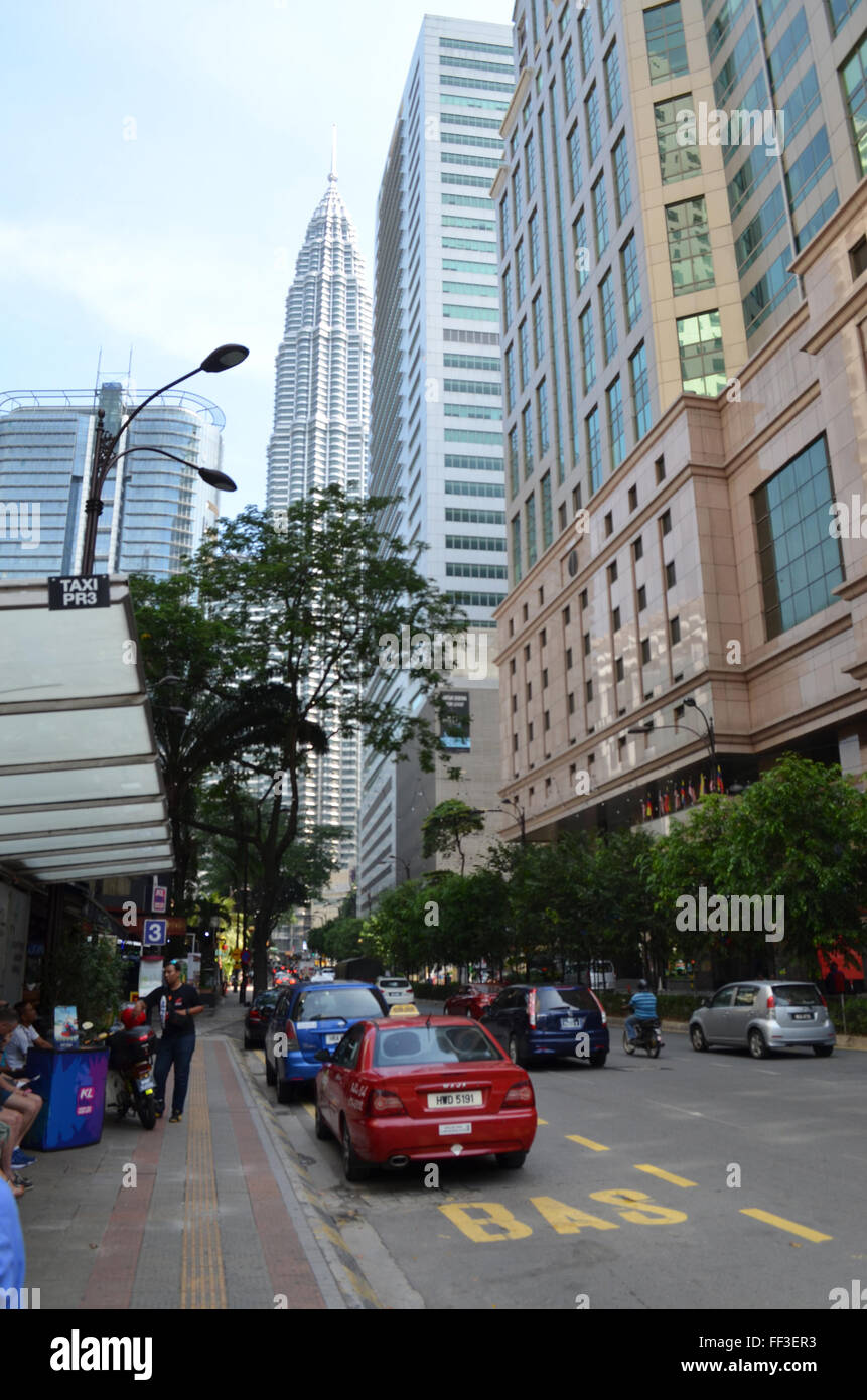 Kuala Lumpur,Malesia.Tra i grattacieli di kl può essere considerata una delle torri della Petronas Tower,1483ft alta Foto Stock