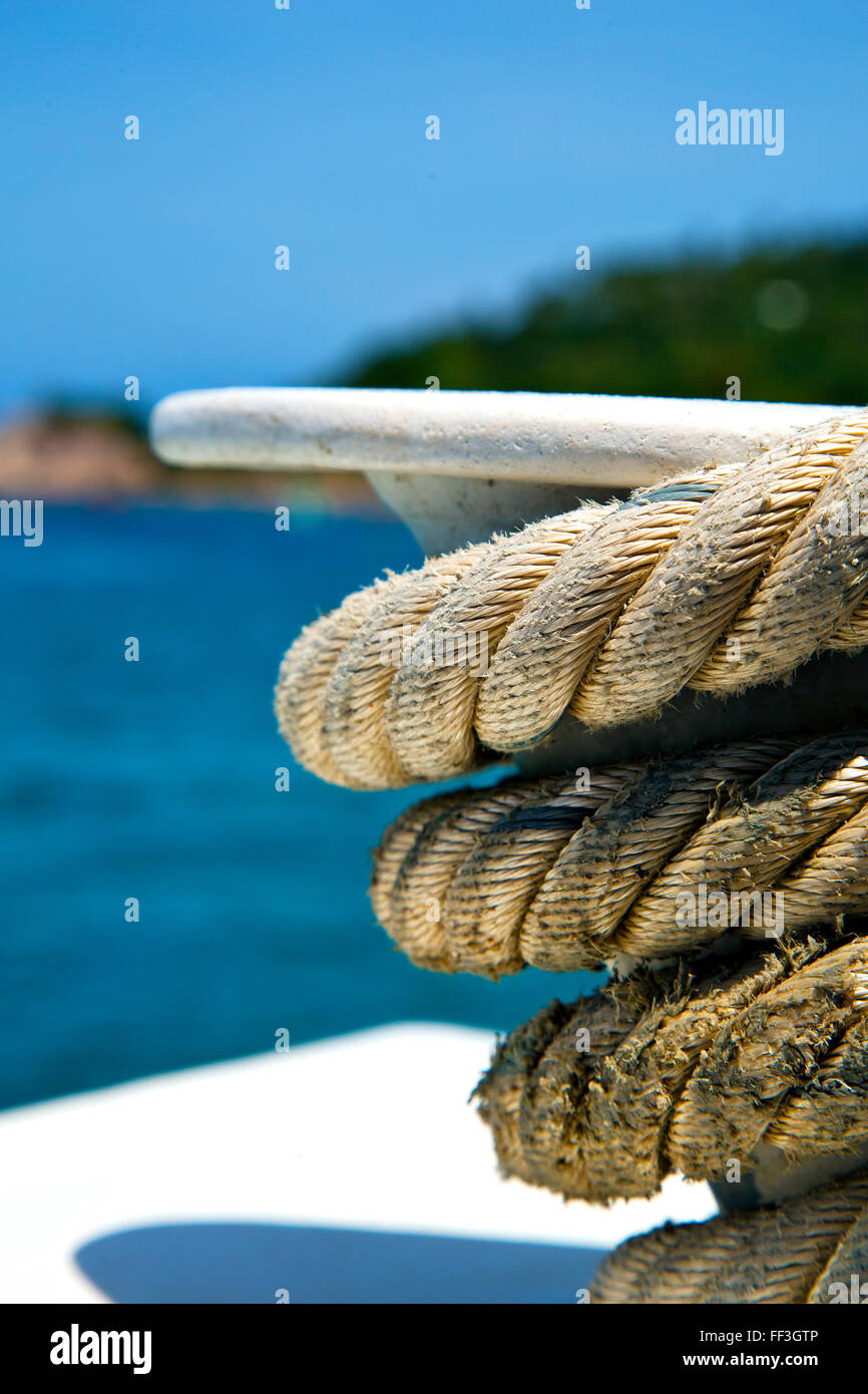 Asia nel kho tao bay isle white ship corda e South China Sea Anchor Foto Stock