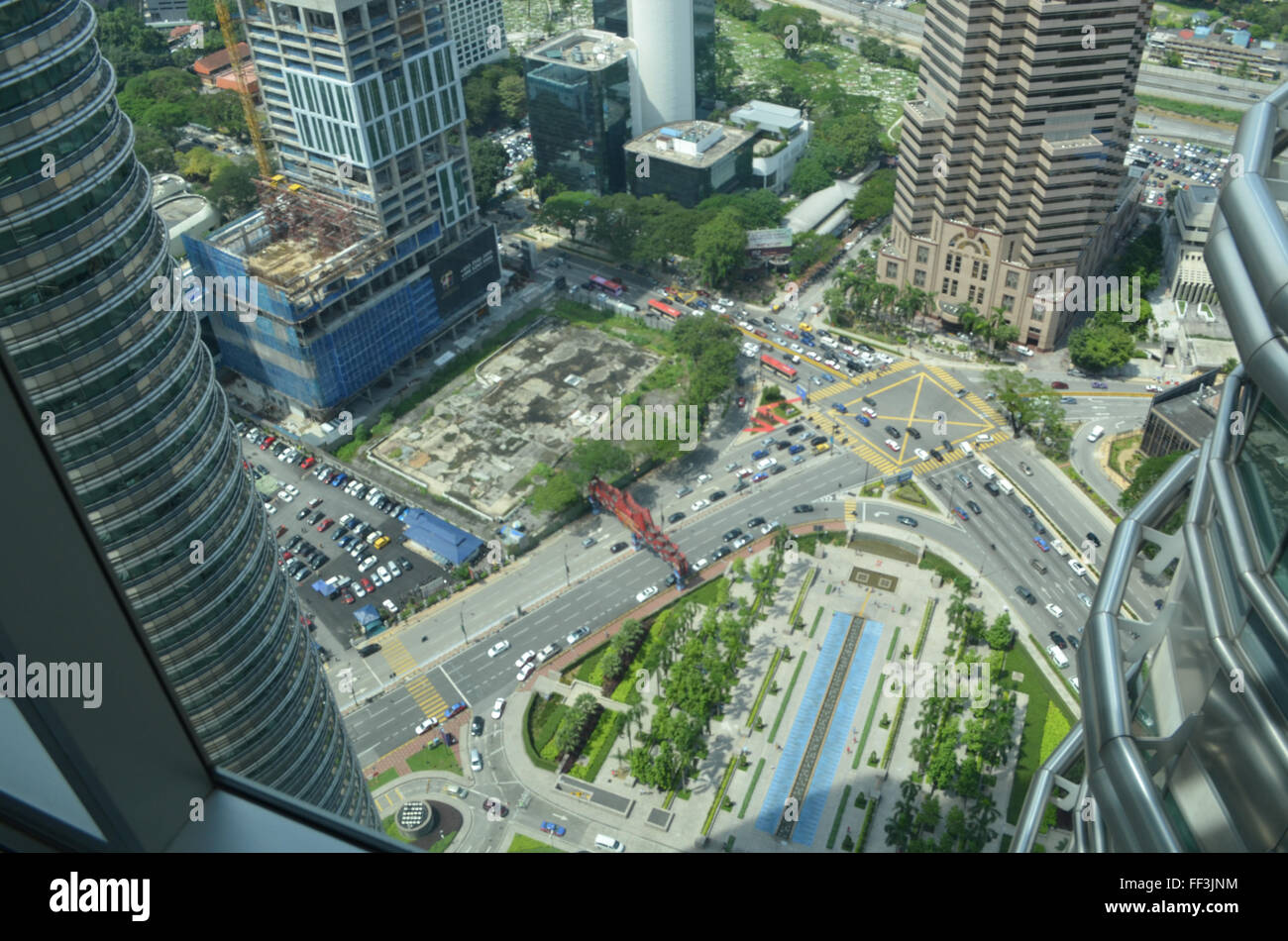 Kuala Lumpur, città capitale della Malesia. L1483FT, torri Petronas sono tra le più alte del mondo. Foto Stock