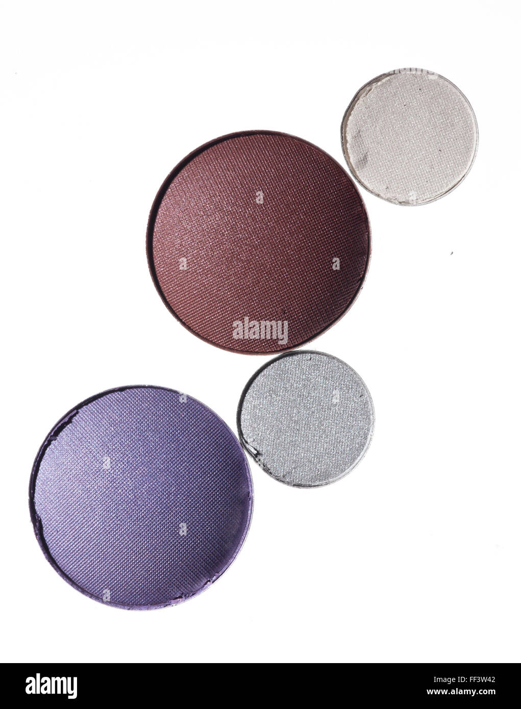 Quattro circolari occhio eye shadow teglie Foto Stock