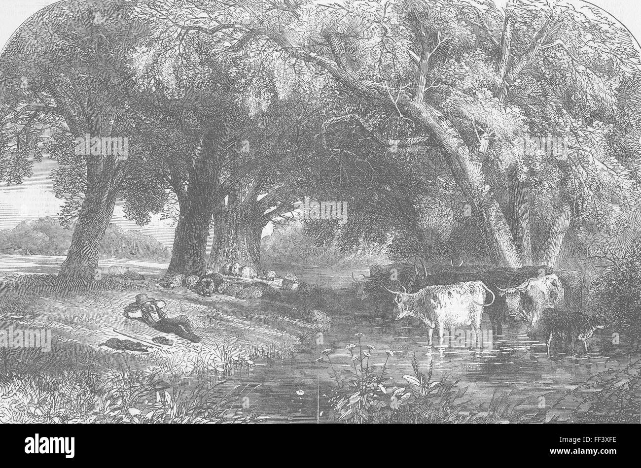 Paesaggi sfumature Estate Estate 1849. Illustrated London News Foto Stock