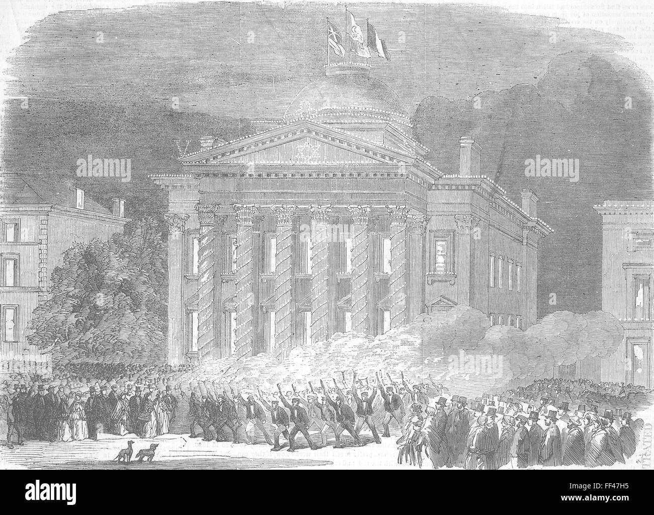 CANADA luci per celebrare la caduta di Sebastopoli 1855. Illustrated London News Foto Stock