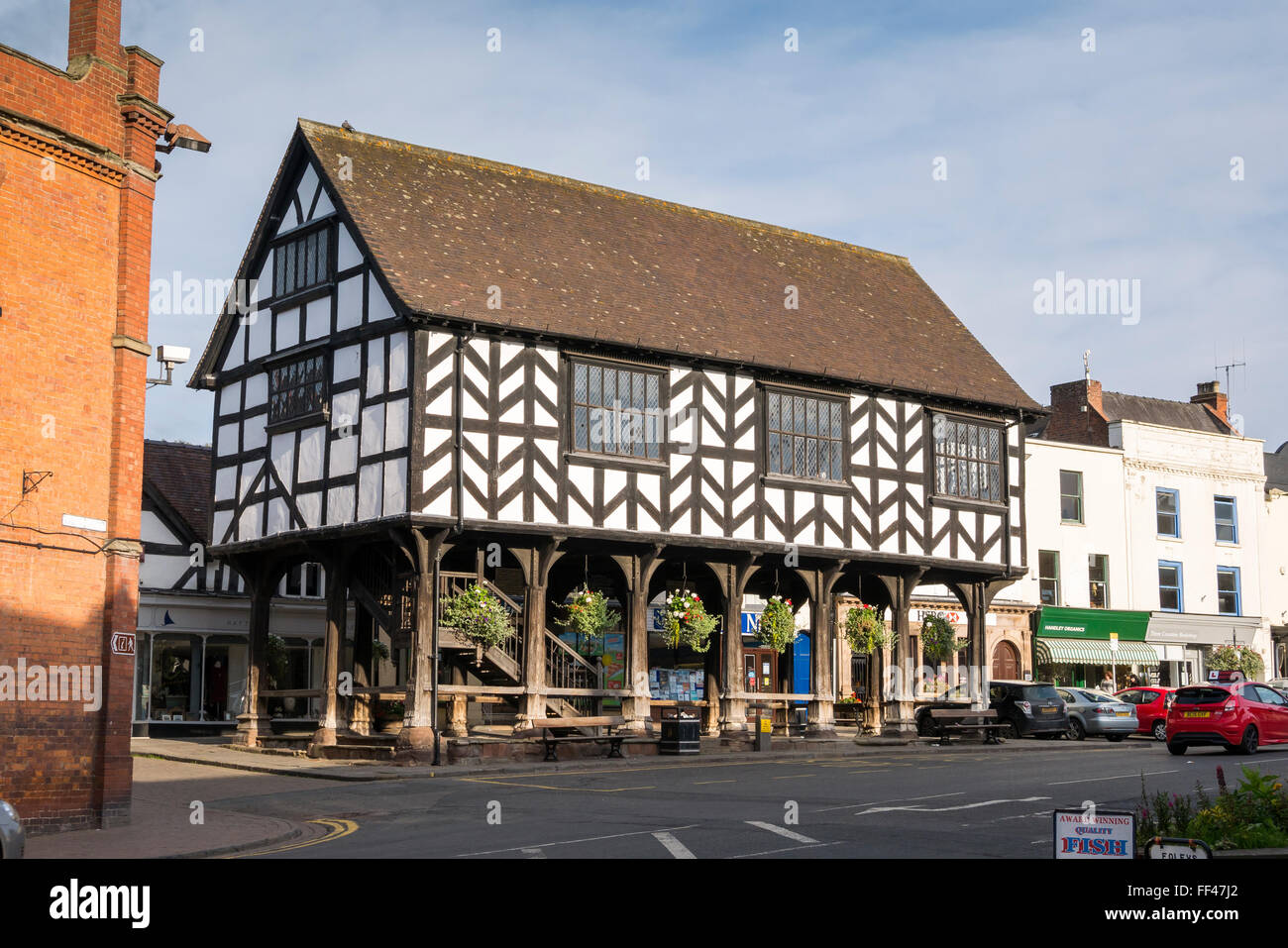 Casa mercato Ledbury Herefordshire Inghilterra Foto Stock