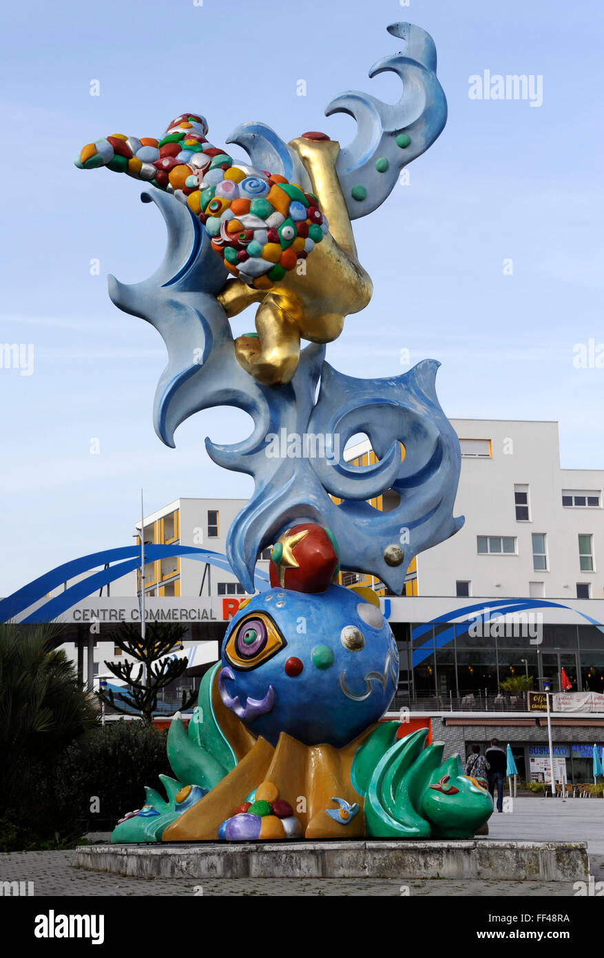Le voyage de la sirene,la corsa della sirena da Frederica matta,place de l'Amerique Latine,Saint-Nazaire,Loire-Atlantique,Pays de Foto Stock