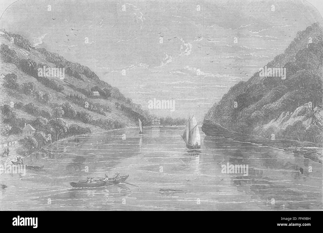 INDIA Nainital, rifugio per latitanti Europeo 1857. Tempi illustrato Foto Stock