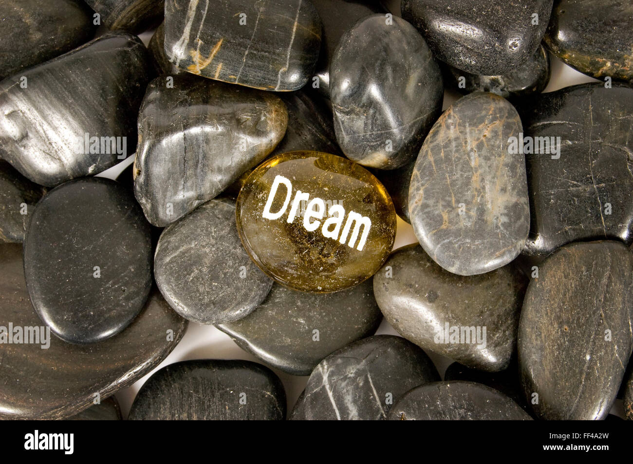 Sogno di incoraggiamento Stone Foto Stock