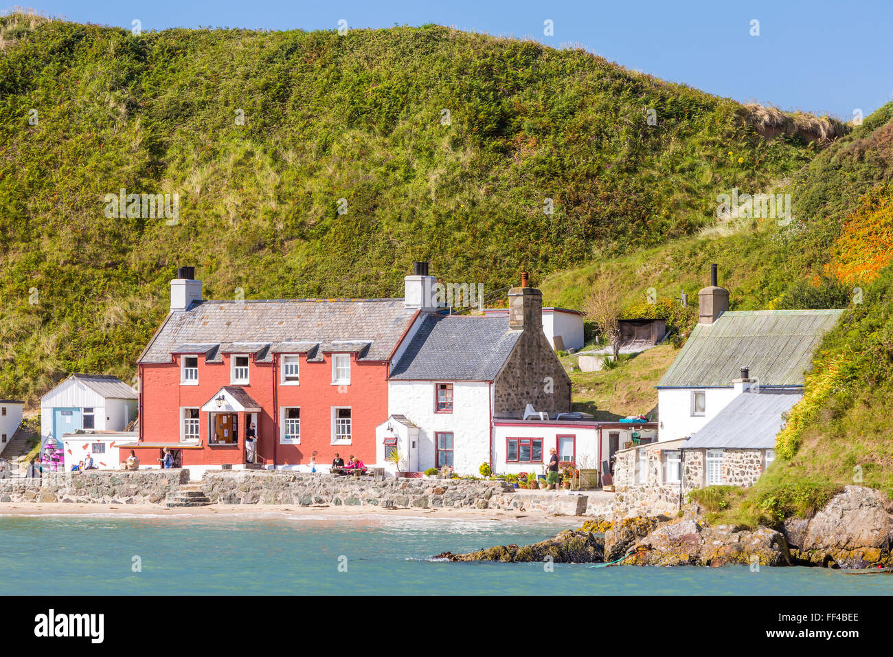 Porthdinllaen un piccolo villaggio costiero nella località Dwyfor sulla penisola di Llŷn, Gwynedd, Wales, Regno Unito, Europa. Foto Stock