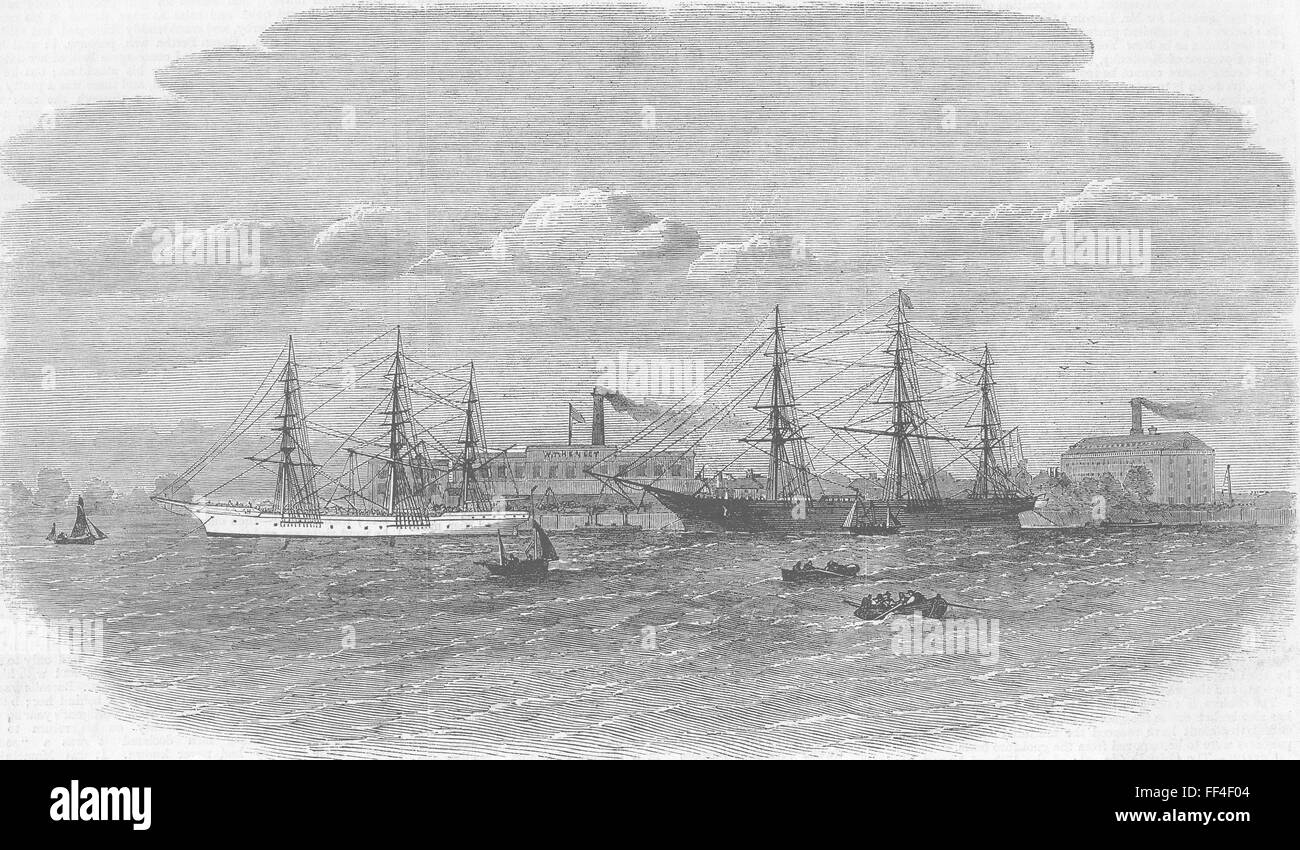 Londra Kirkham, Assaye, telegrafo, Henley, Woolwich 1863. Illustrated London News Foto Stock