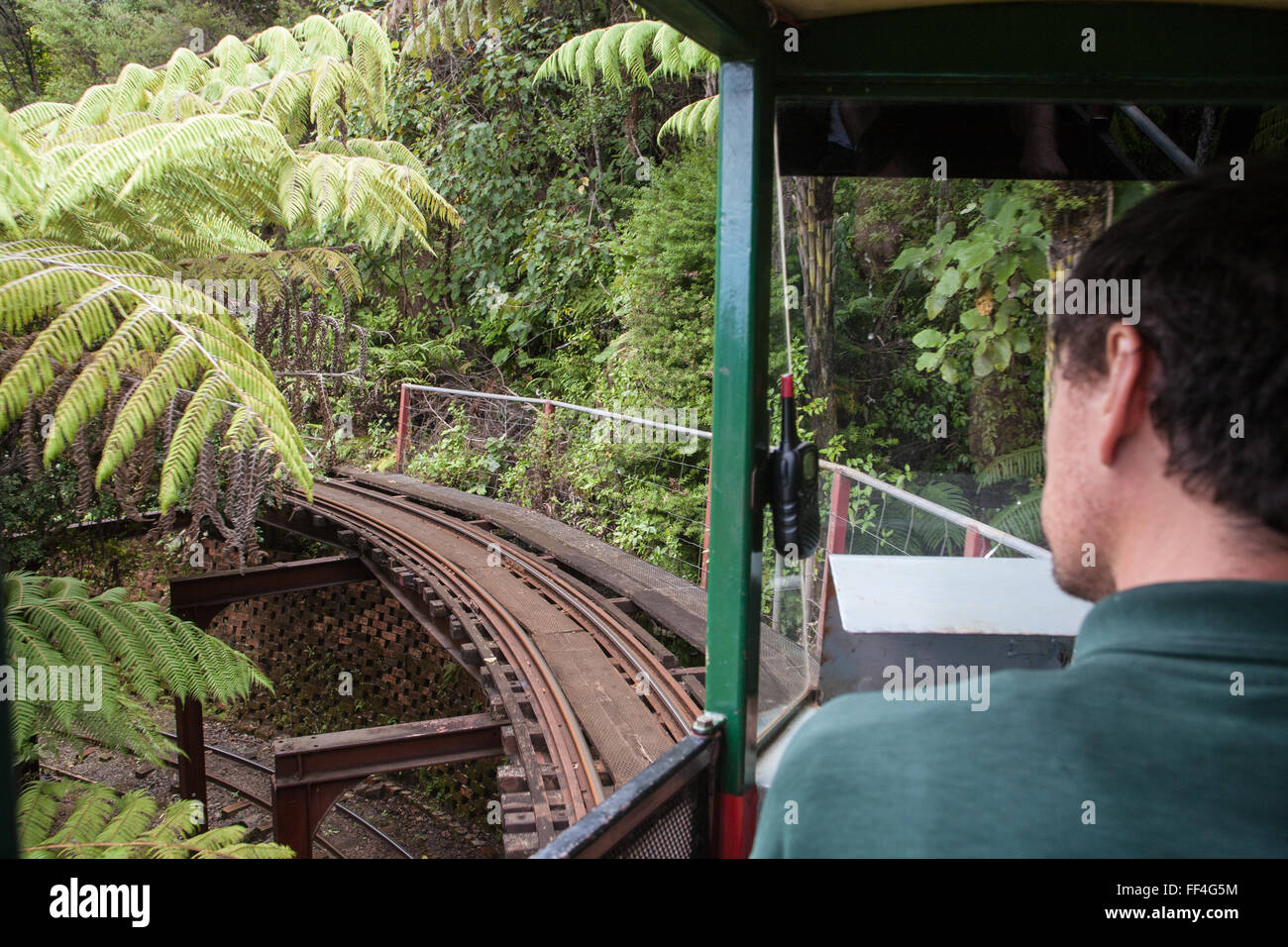 Al Driving Creek Railway e ceramiche.Nei pressi di Coromandel Town,Penisola di Coromandel,l'isola nord,Nuova Zelanda,NZ, Foto Stock