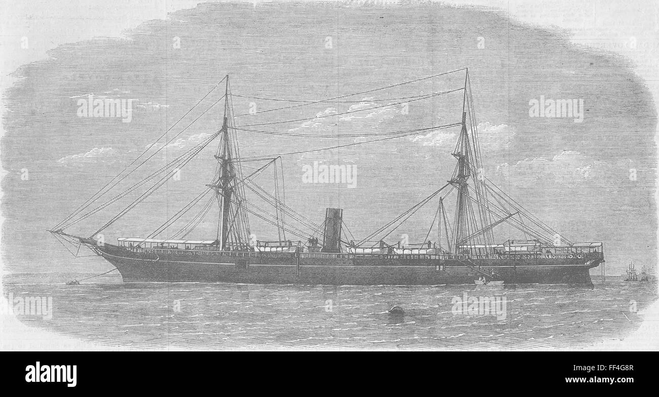 WEST INDIES Rhone, 1 delle navi perse, uragano 1867. Illustrated London News Foto Stock