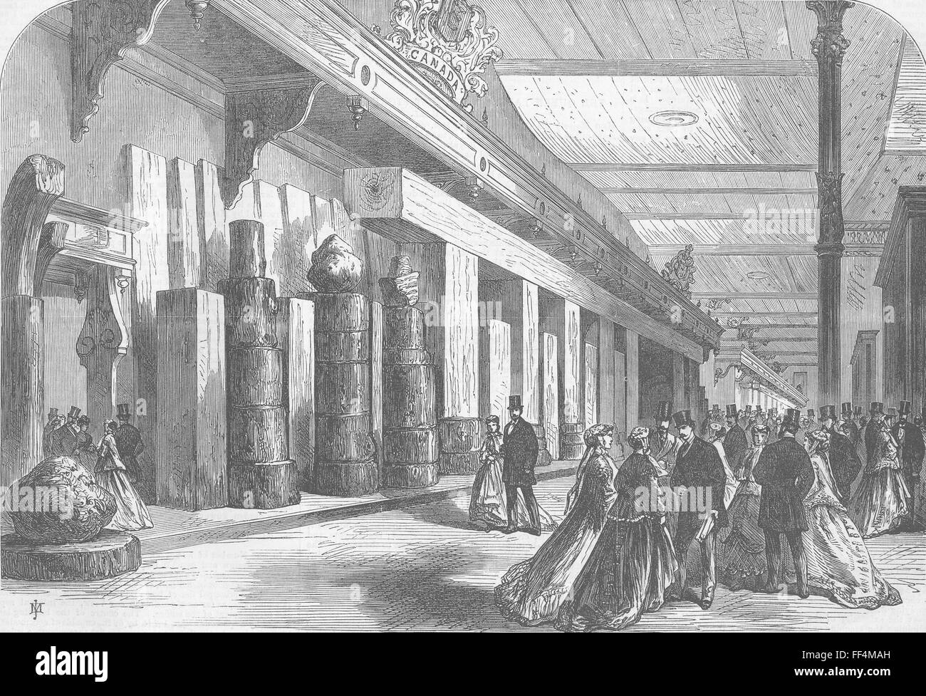 CANADA Paris Expo la sezione canadese del 1867. Illustrated London News Foto Stock