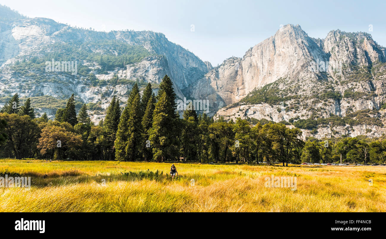 Il parco nazionale di Yosemite Valley in autunno, del Parco Nazionale Yosemite, UNESO Sito Patrimonio Mondiale, CALIFORNIA, STATI UNITI D'AMERICA Foto Stock