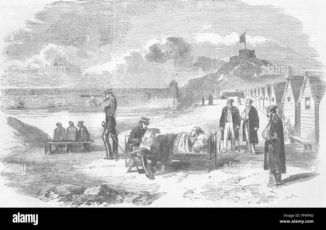 L'Ucraina il Castello Nuovo Ospedale di Balaklava 1855. Illustrated London News Foto Stock