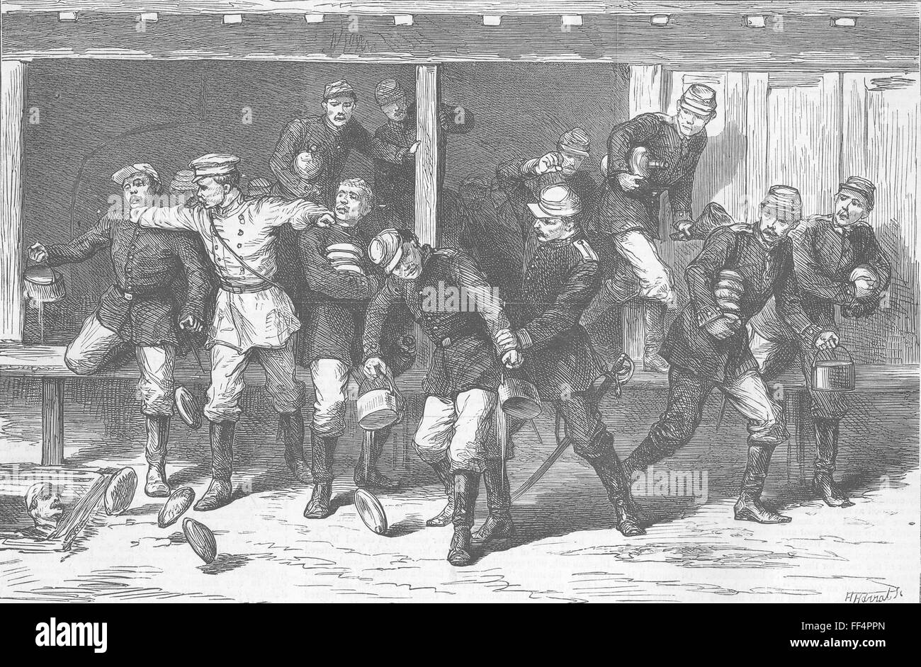 In Russia i soldati russi rubare, Byala 1877. Illustrated London News Foto Stock