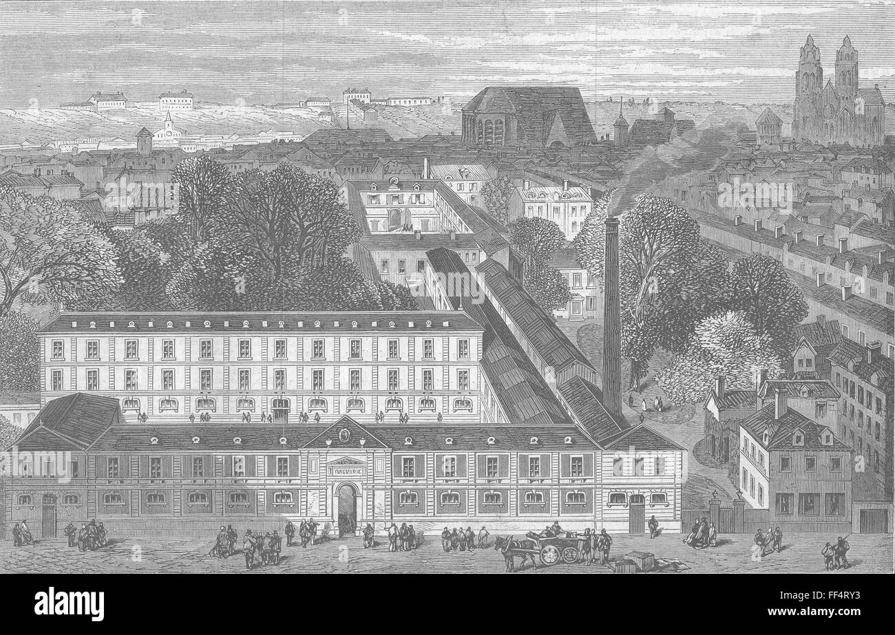 Francia Mames Printing House a Tours 1867. Illustrated London News Foto Stock