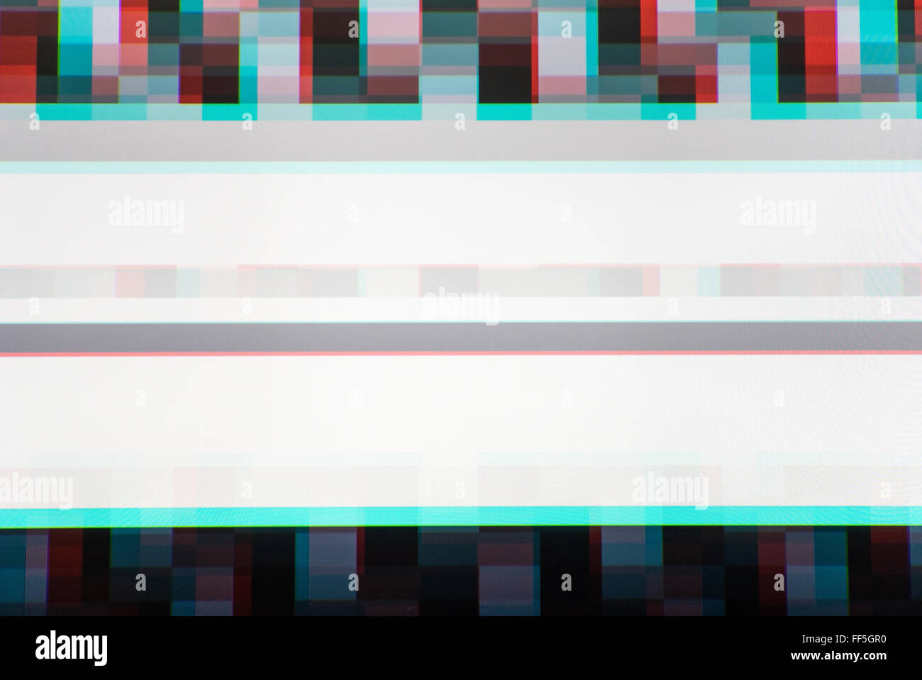 Schermo tv linee rumore statico, astrazione sfondo sfondo Foto Stock