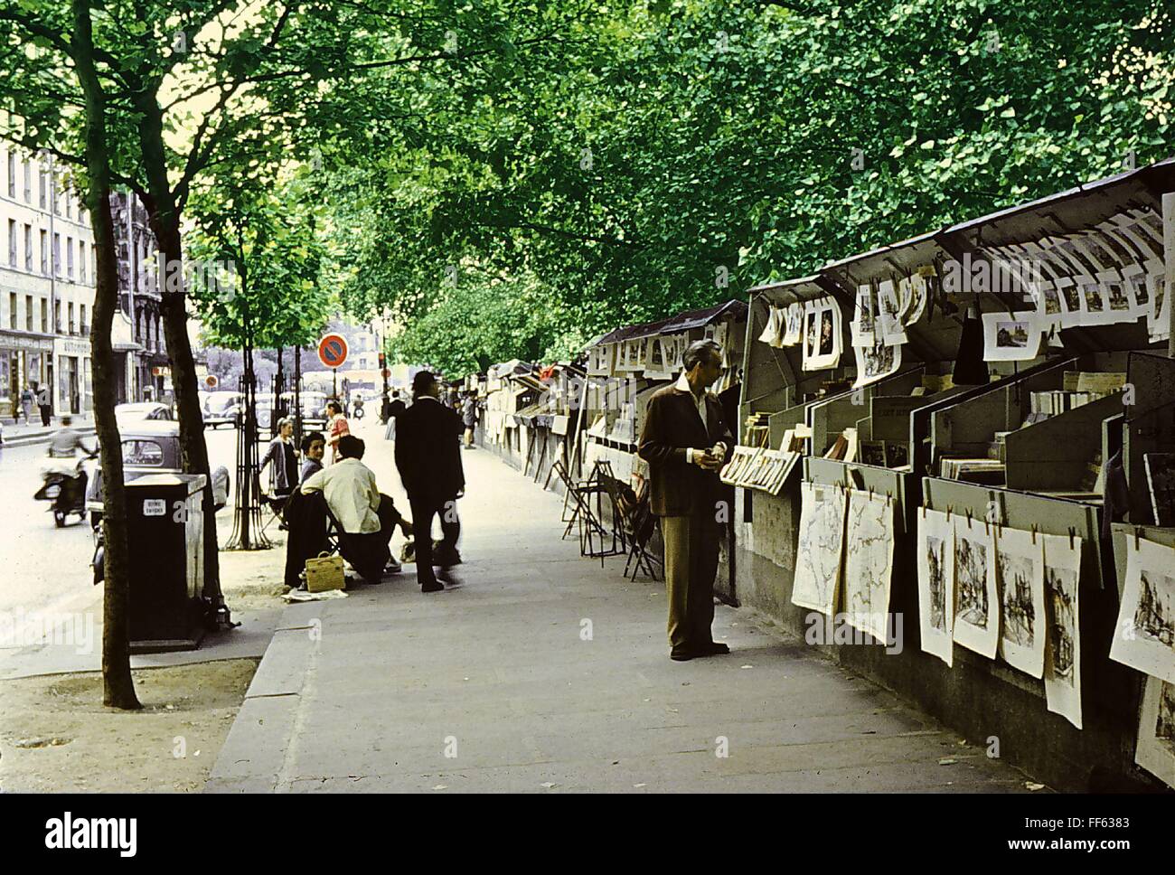 Geografia / viaggio, Francia, Parigi, bouquinisti a Senna, circa 1959, diritti aggiuntivi-clearences-non disponibile Foto Stock