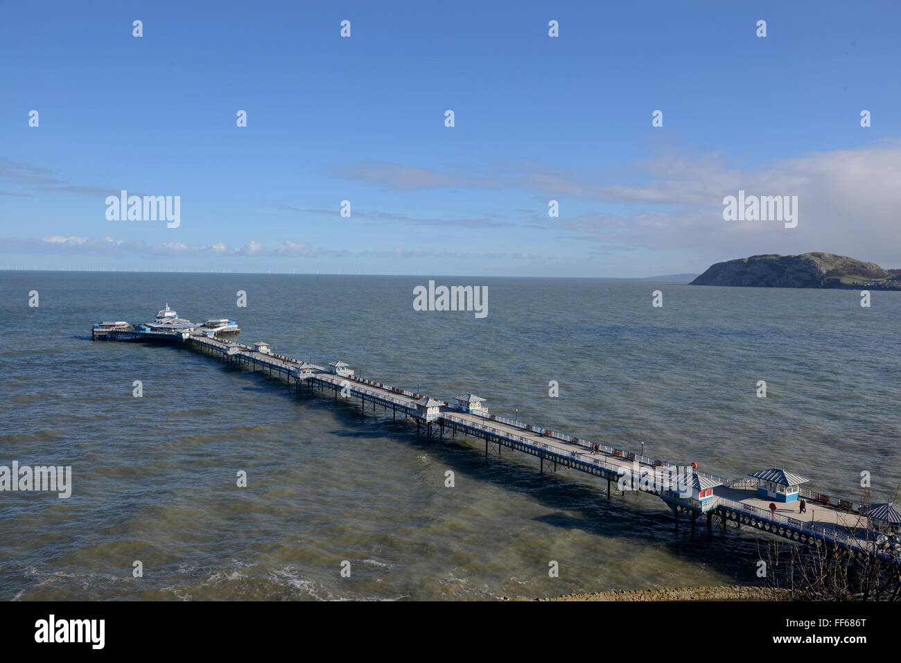 Llandudno Pier in Galles, costruita nel 1876. Foto Stock