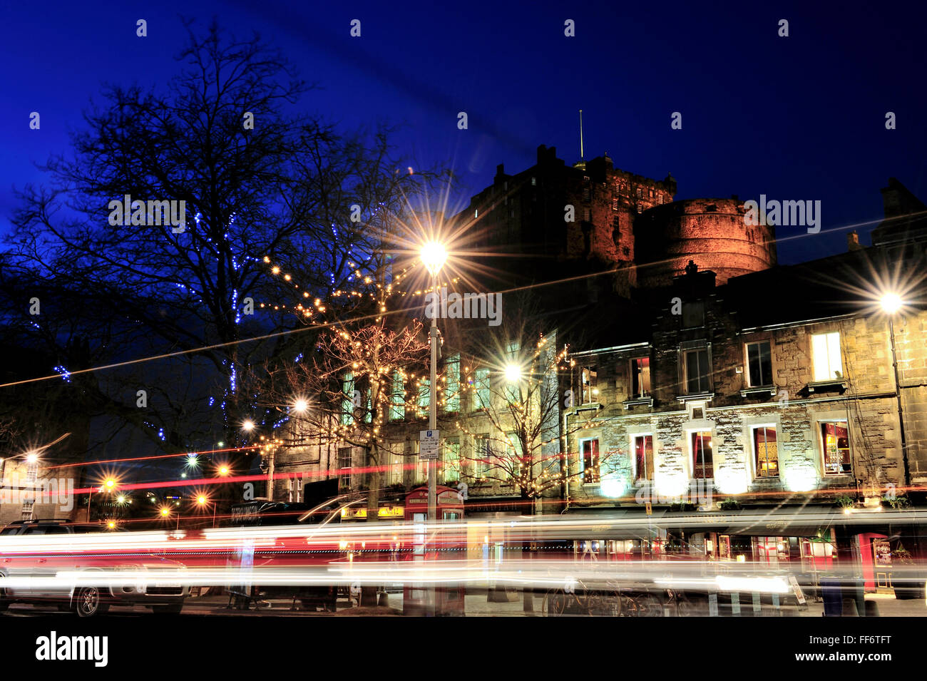 Il Grassmarket nel centro storico di Edimburgo. Foto Stock