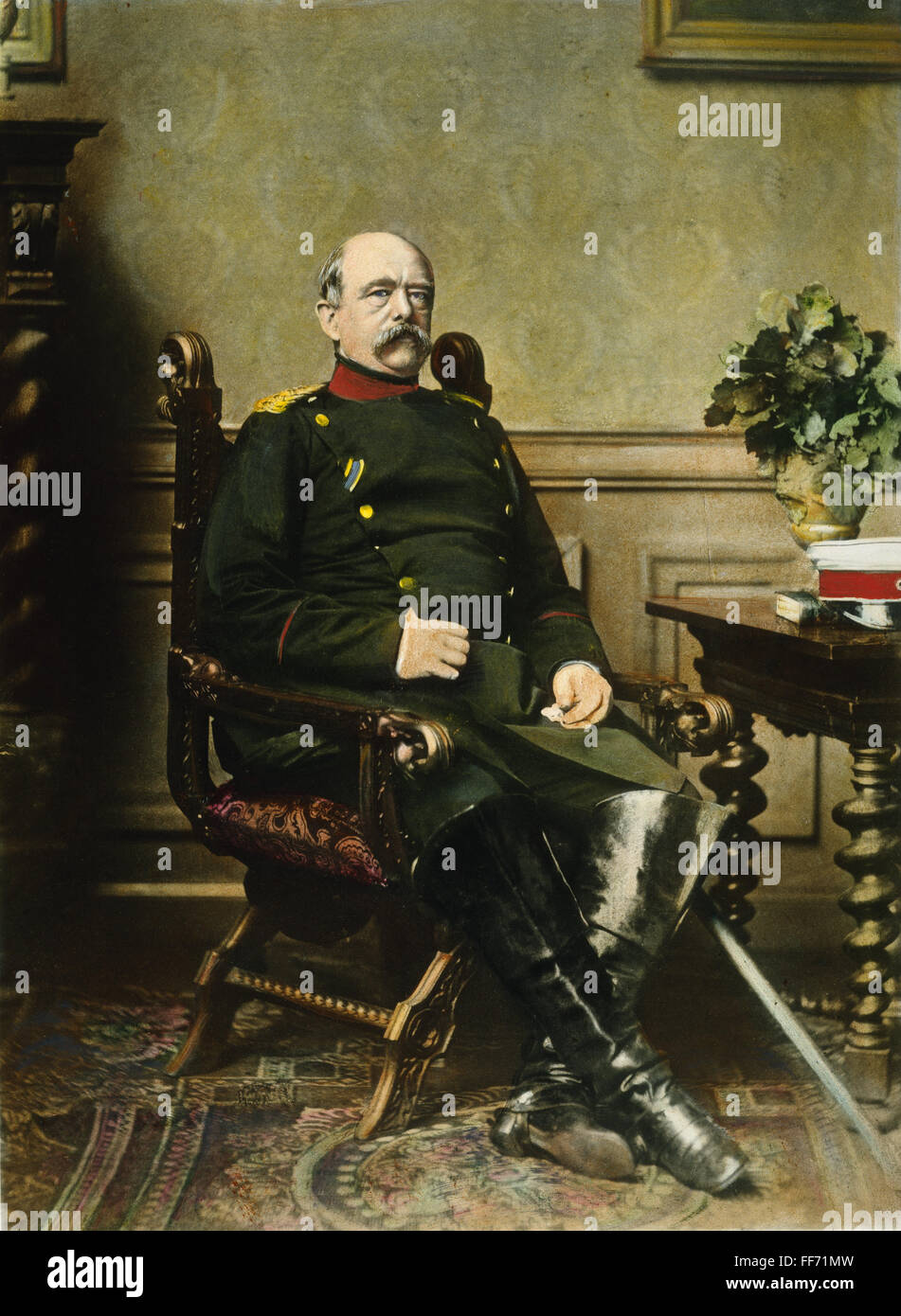 OTTO VON BISMARCK /n(1815-1898). Il principe Otto von Bismarck-Schonhausen. Statista tedesco. Olio Sopra una fotografia, 1874. Foto Stock