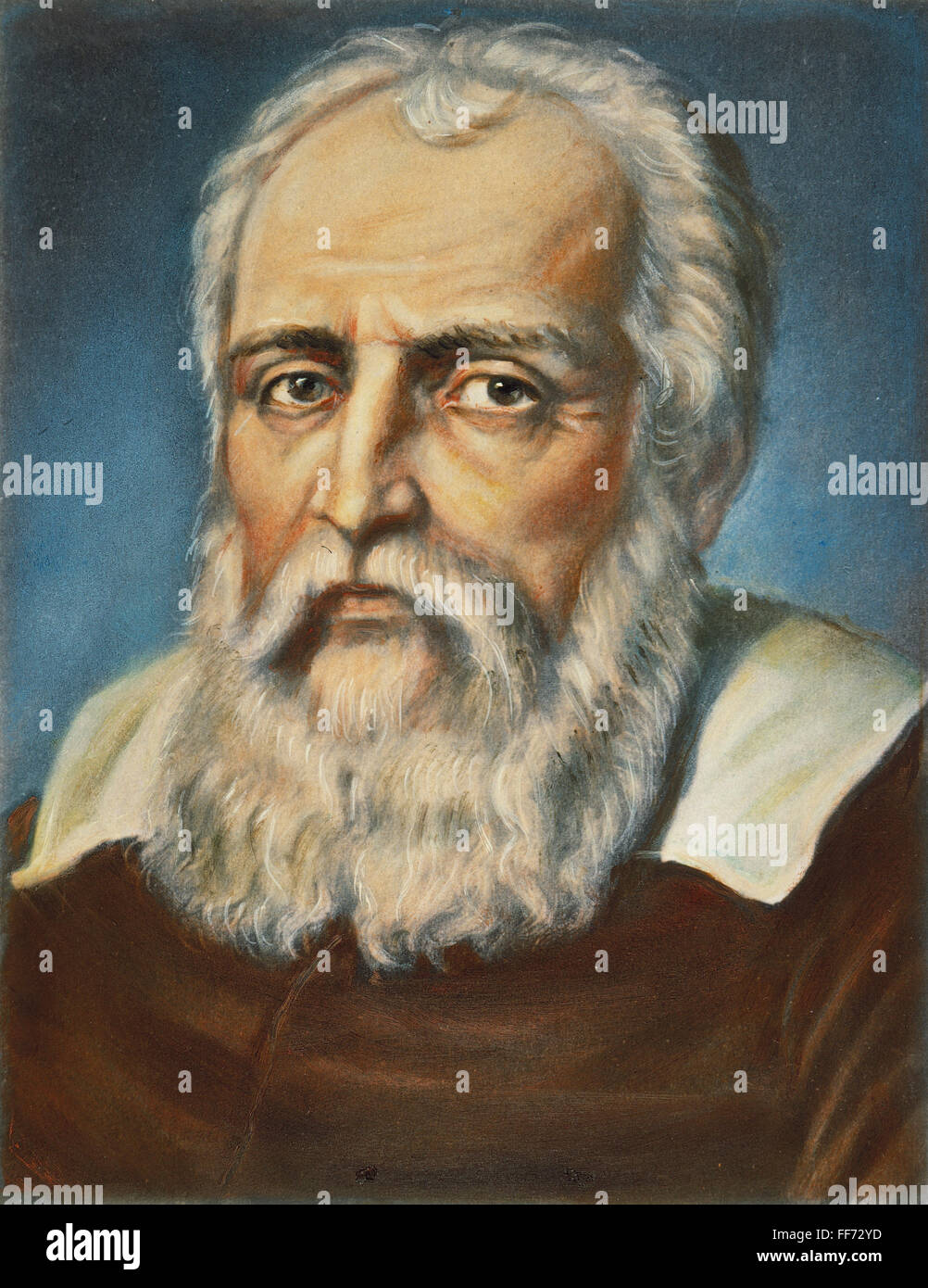 GALILEO GALILEI (1564-1642). /NItalian astronomo matematico e fisico. Ritratto da un artista sconosciuto. Foto Stock