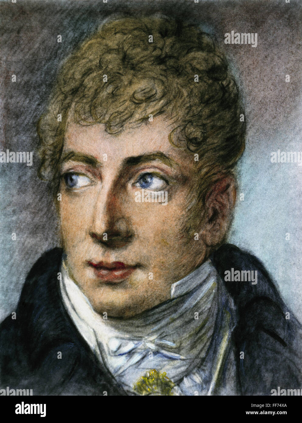 KLEMENS von Metternich /n(1773-1859). Statista austriaco e diplomatico. Chalk disegno dopo Anton Graff, c1803. Foto Stock