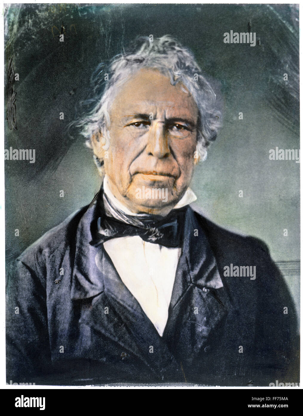 ZACHARY Taylor (1784-1850). /Schappe oltre un daguerrotype, c1850. Foto Stock