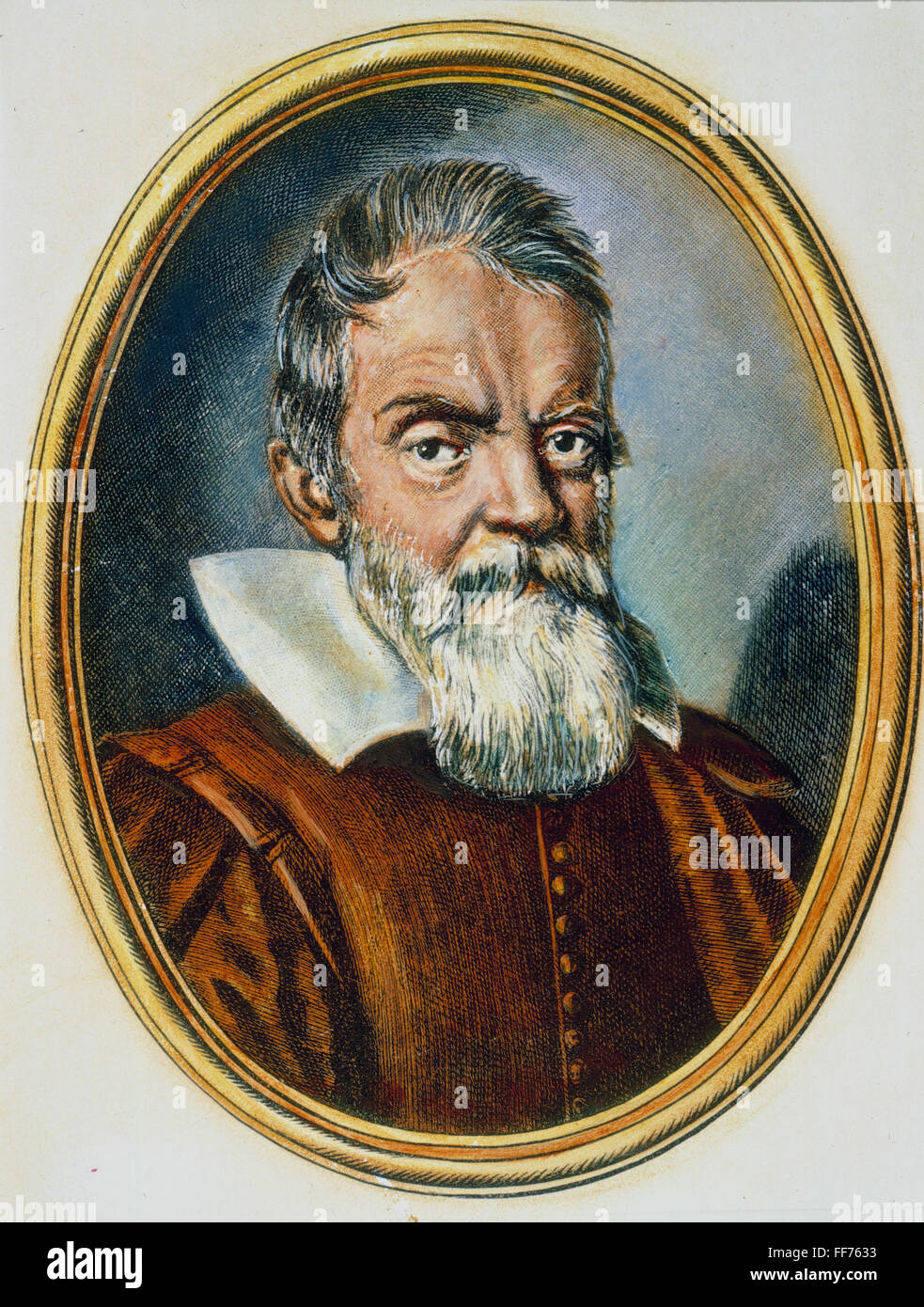 GALILEO GALILEI (1564-1642). /NItalian matematico, astronomo e fisico. La linea di incisione, 1624, da Ottavio Leoni. Foto Stock