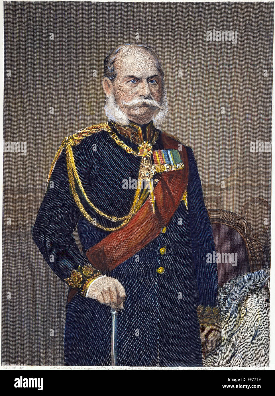 Guglielmo I DI PRUSSIA /NAND di Imperatore di Germania (1797-1888): incisioni colorate, 1870, dopo il dipinto di Alonzo Chappel. Foto Stock