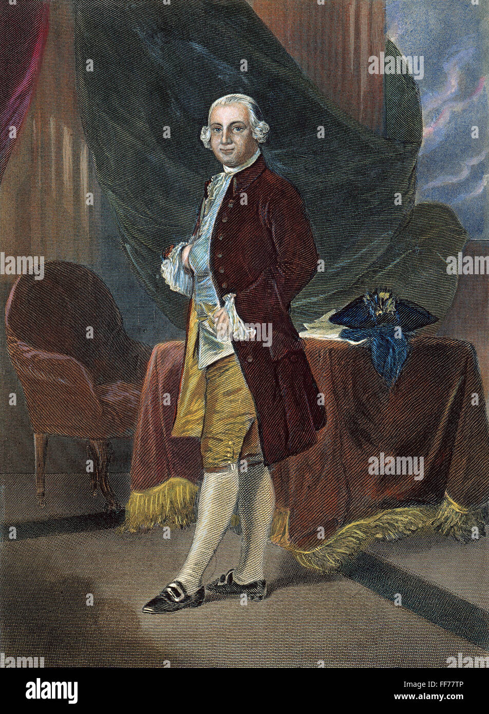 JAMES OTIS (1725-1783). /NAmerican statista rivoluzionario: colorati, incisione del XIX secolo. Foto Stock
