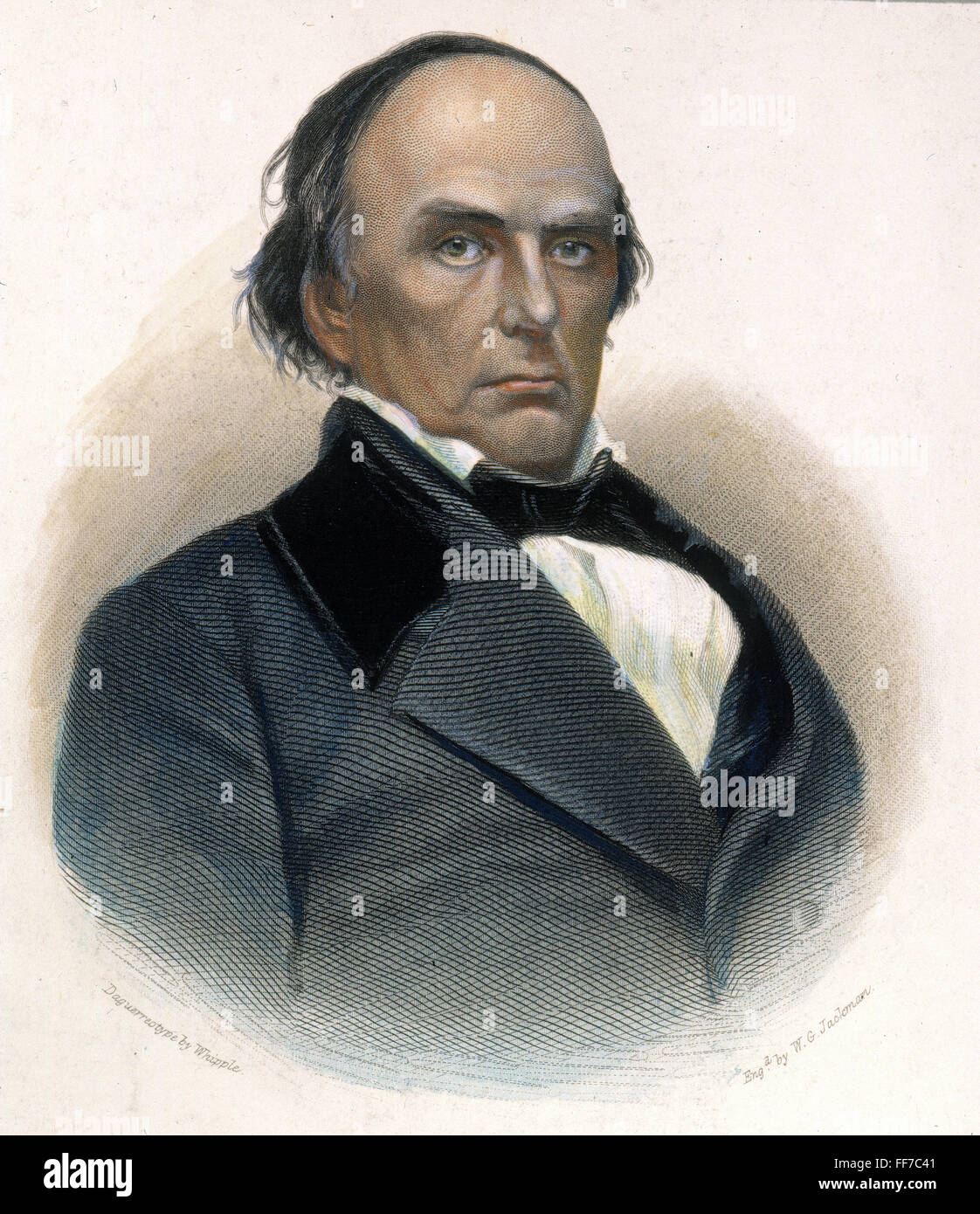 DANIEL WEBSTER (1782-1852). /NAmerican avvocato e statista. Incisione colorata, xix secolo. Foto Stock