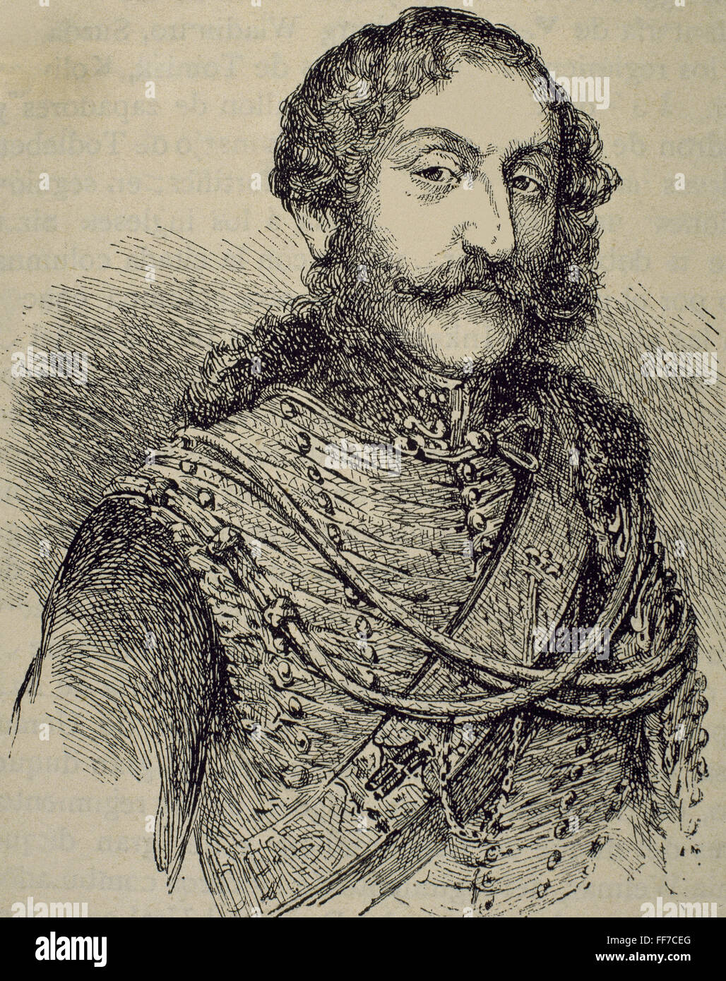 James Thomas Brudenell, 7° Conte di Cardigan (1797-1868). Ufficiale nell'esercito britannico. Ritratto. Incisione. Xix secolo. Foto Stock