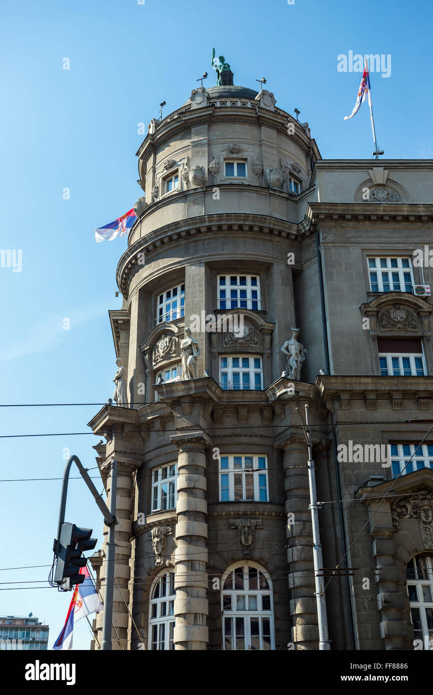 Governo della Repubblica di Serbia edificio a Nemanjina Street a Belgrado Foto Stock