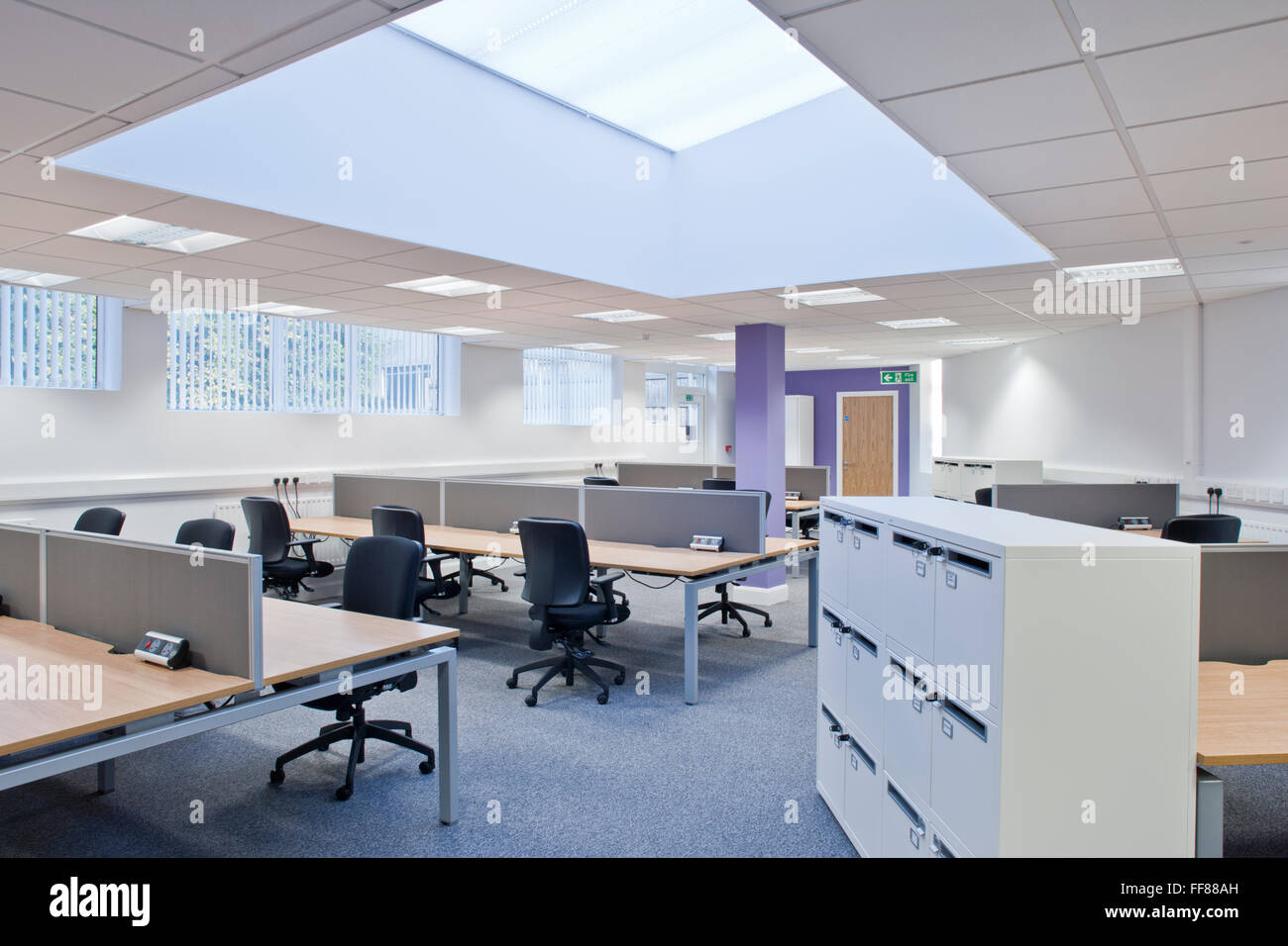 Modern open plan office Foto Stock