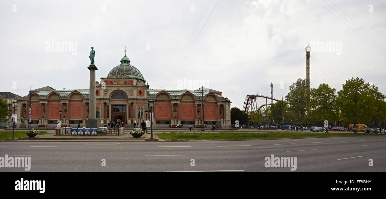 Copenhagen Ny Carlsberg Glyptotek Art Museum e Tivoli Foto Stock