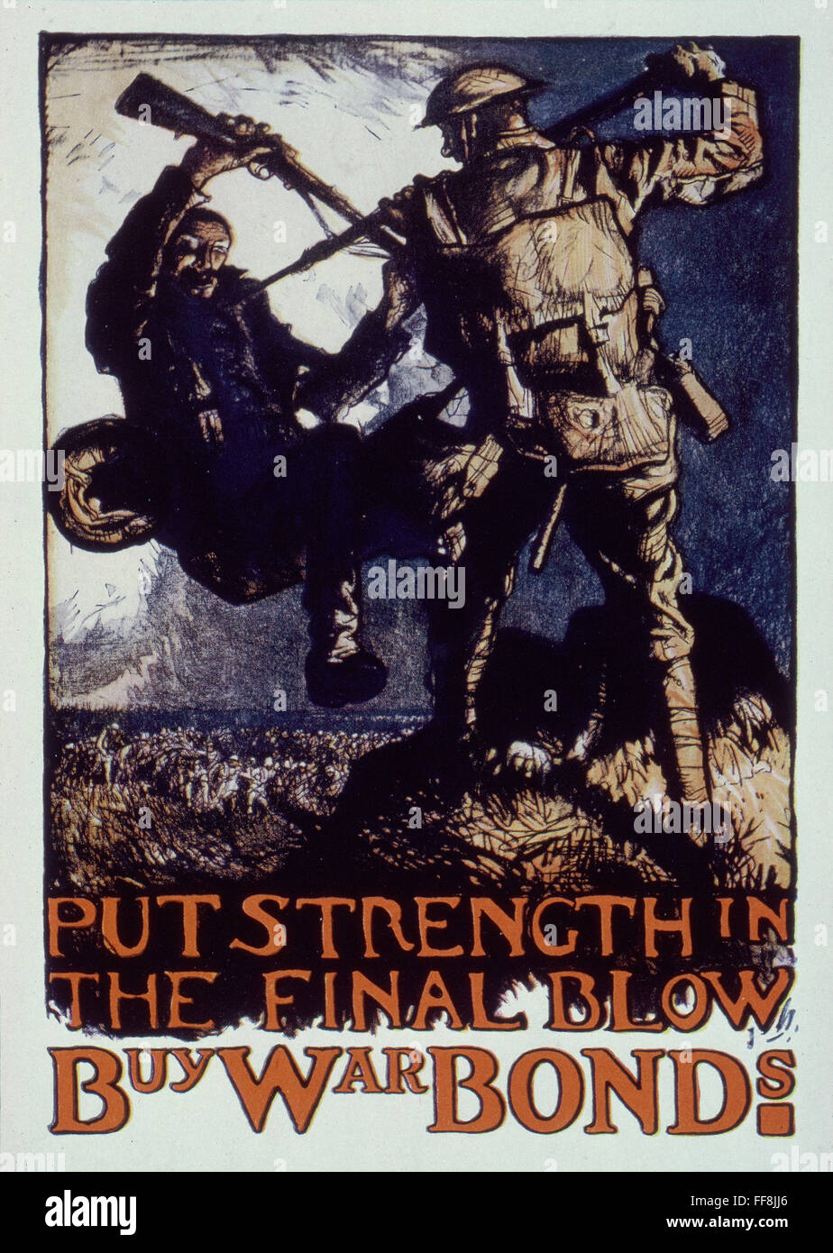 La prima guerra mondiale: guerra bond. /N'mettere la forza nel colpo finale.' americano la Prima Guerra Mondiale la guerra bond poster. Foto Stock