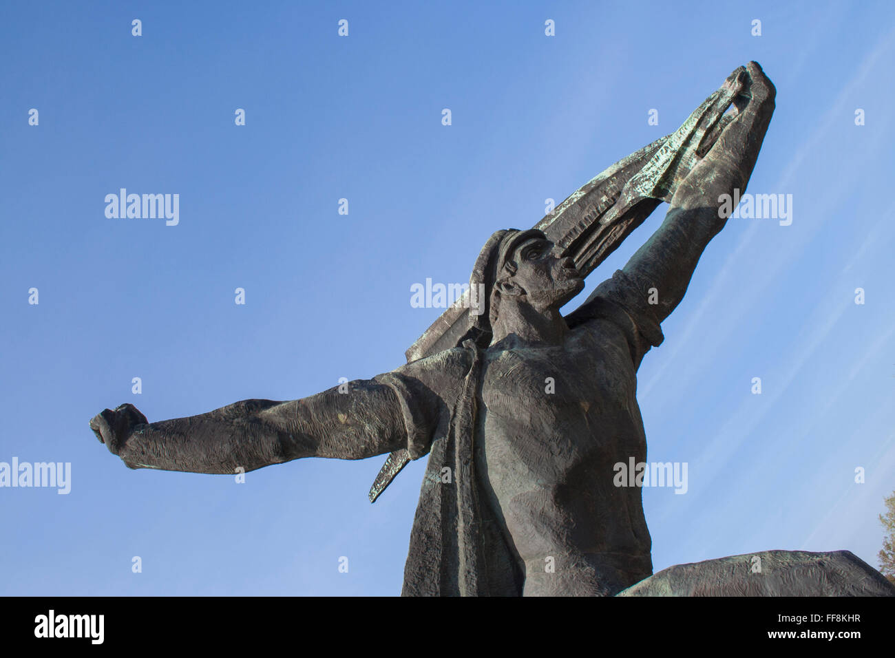 Comunista-ser Repubblica dei Consigli monumento al Memento Park, Budapest, Ungheria Foto Stock