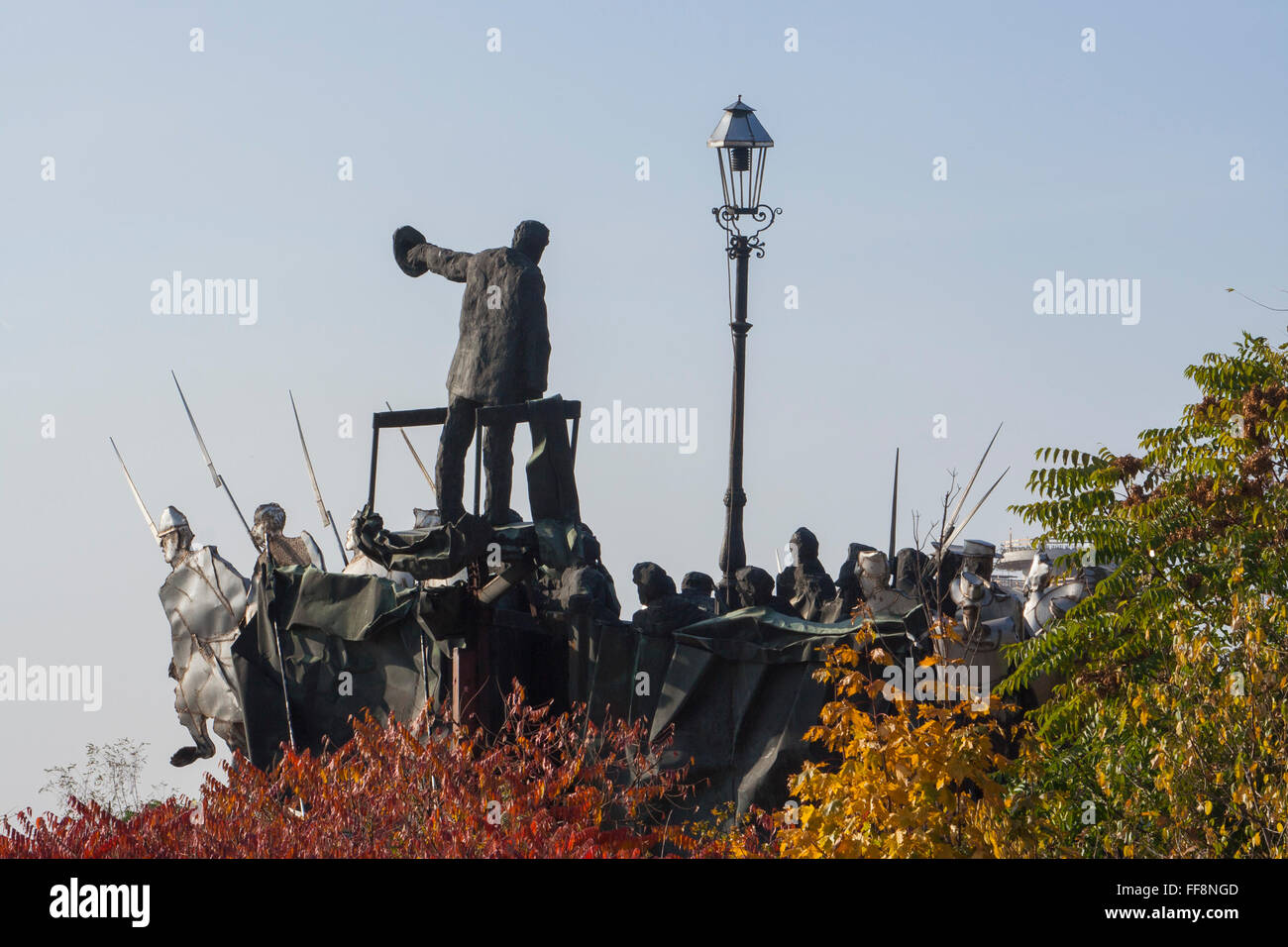 Comunista-ser Bela Kun Memorial nel Memento Park, Budapest, Ungheria Foto Stock