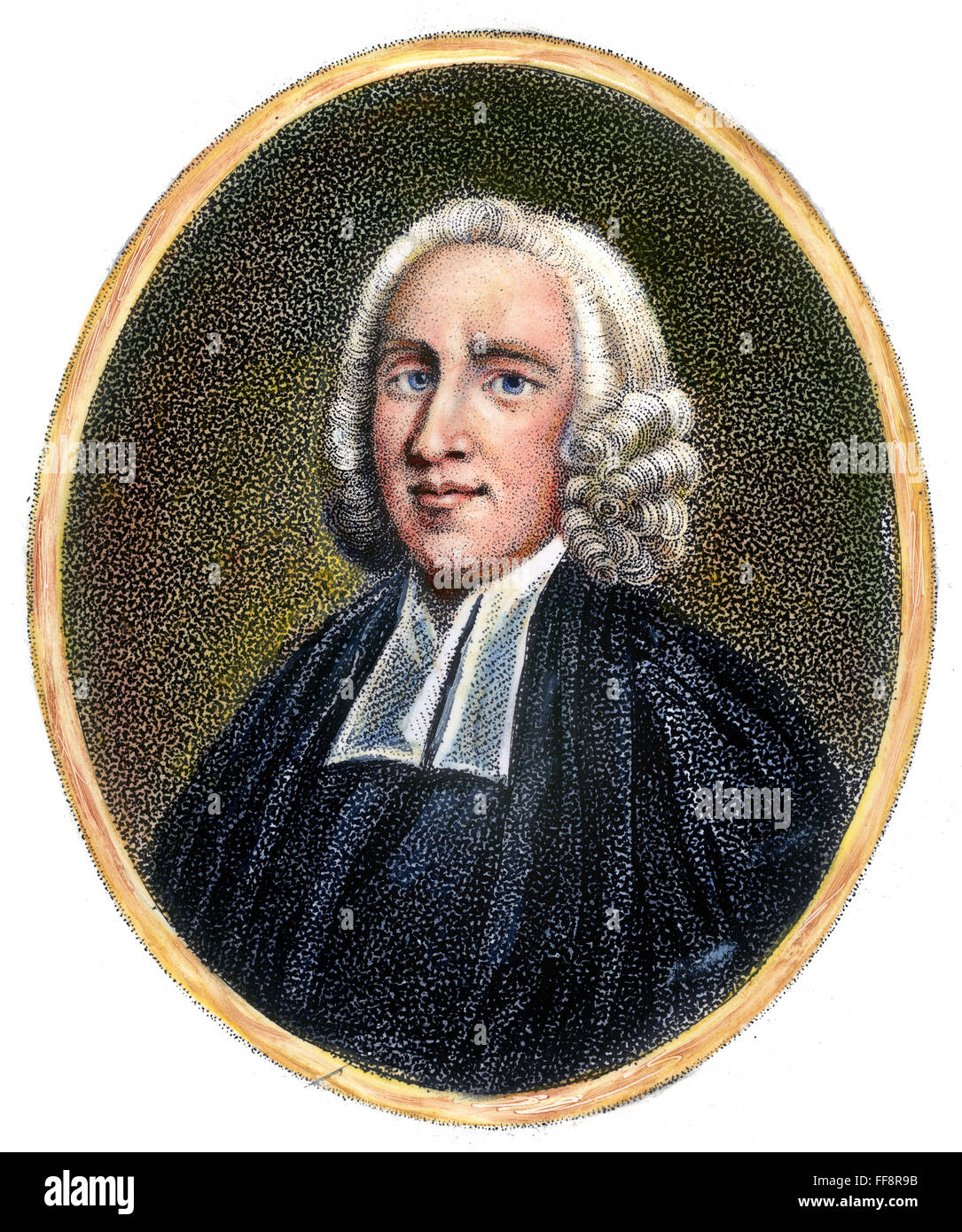 GEORGE WHITEFIELD /n(1714-1770). Inglese evangelista. La puntasecca, c1800. Foto Stock