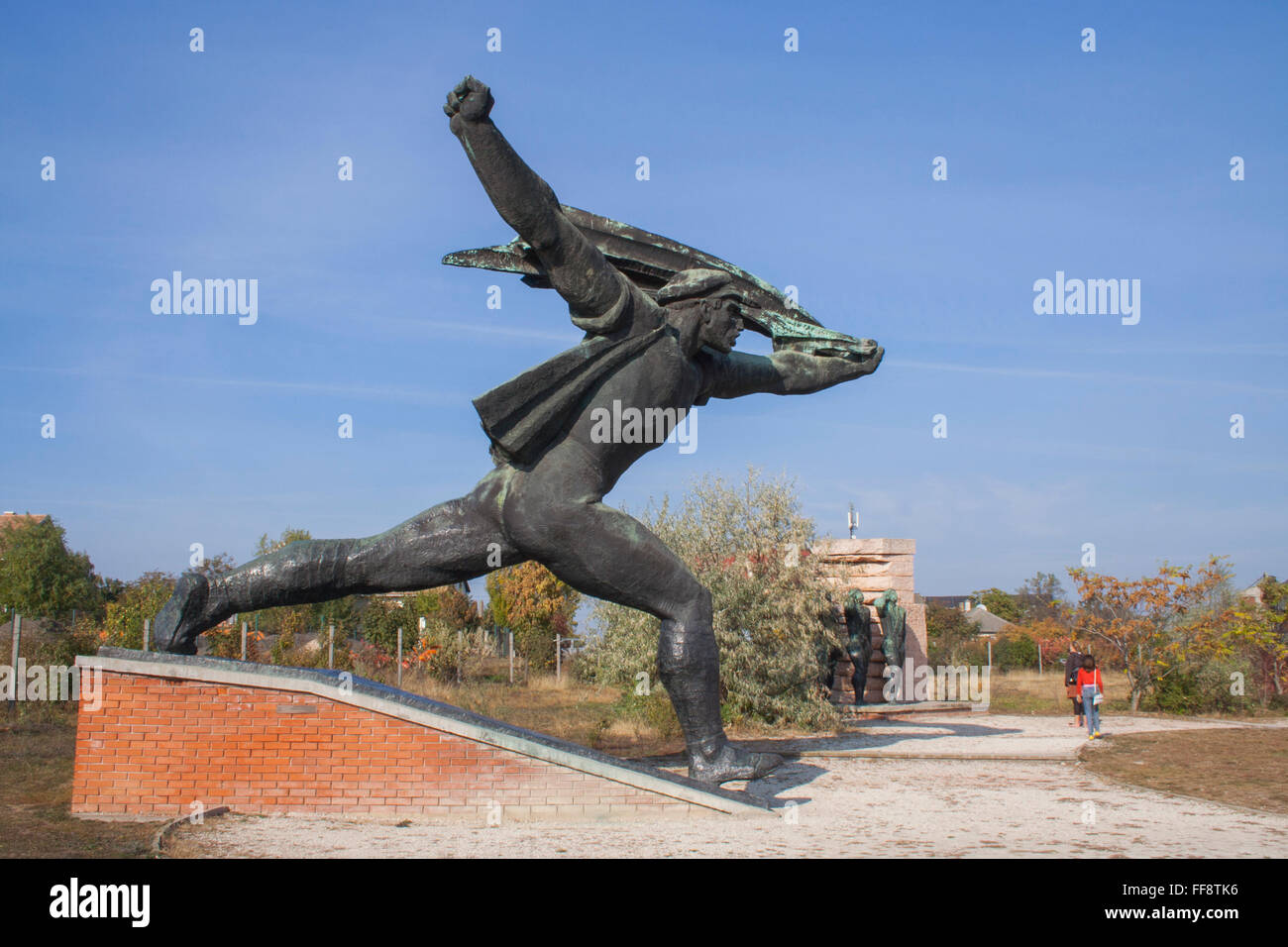 Comunista-ser Repubblica dei Consigli monumento al Memento Park, Budapest, Ungheria Foto Stock