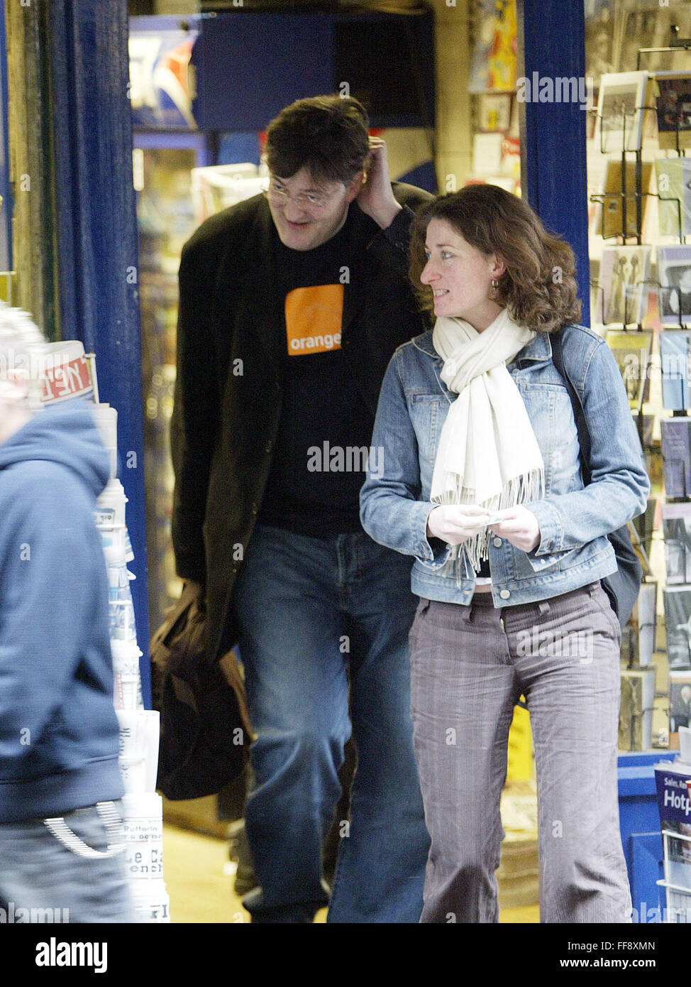 Stephen Fry fuori e circa Soho Londra (immagine di credito©Jack Ludlam) Foto Stock