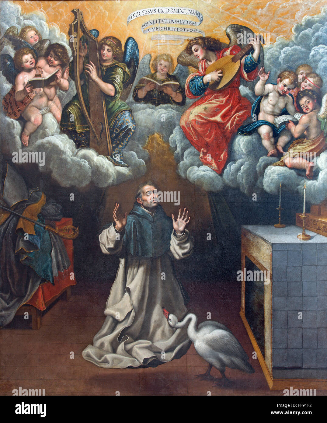 GRANADA, Spagna - 31 Maggio 2015: la pittura della visione di san Bruno fondatore dei Certosini di Vicente Carducho (1578 - 1638). Foto Stock