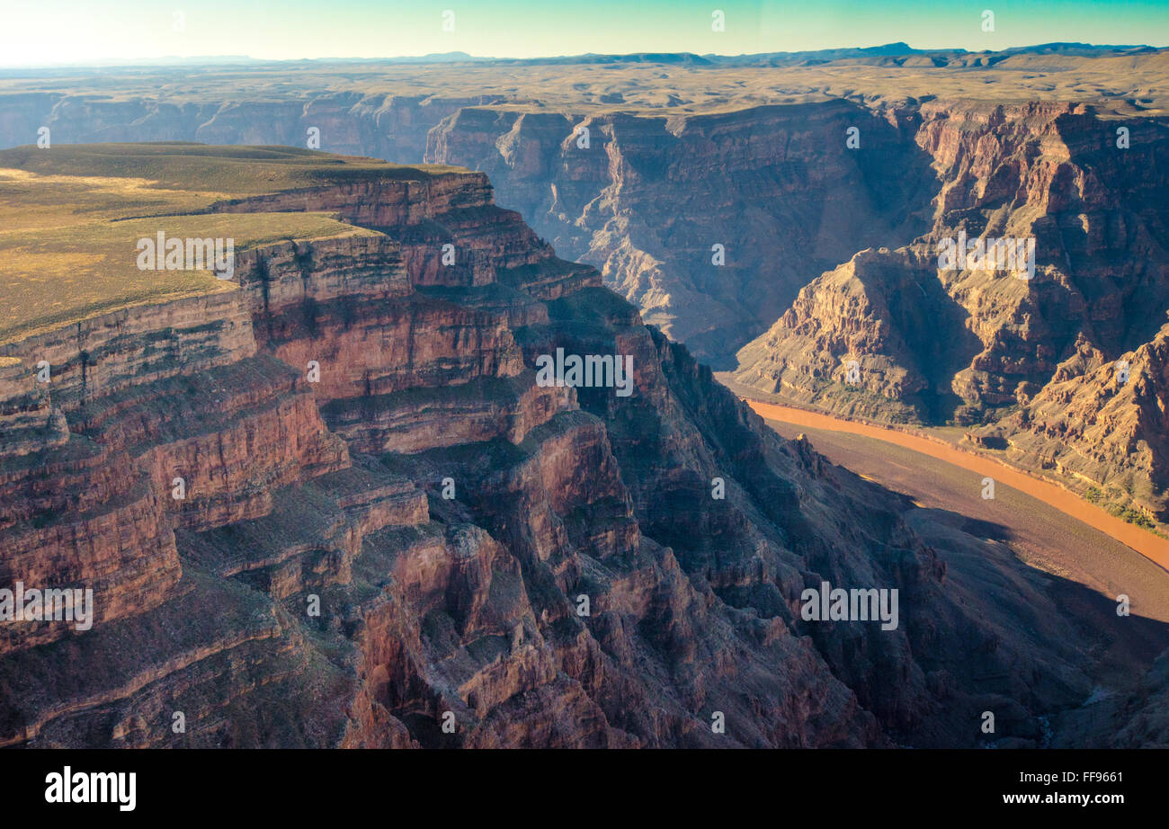 Grand Canyon da elicottero, Nevada, Stati Uniti d'America Stati Uniti d'America Foto Stock