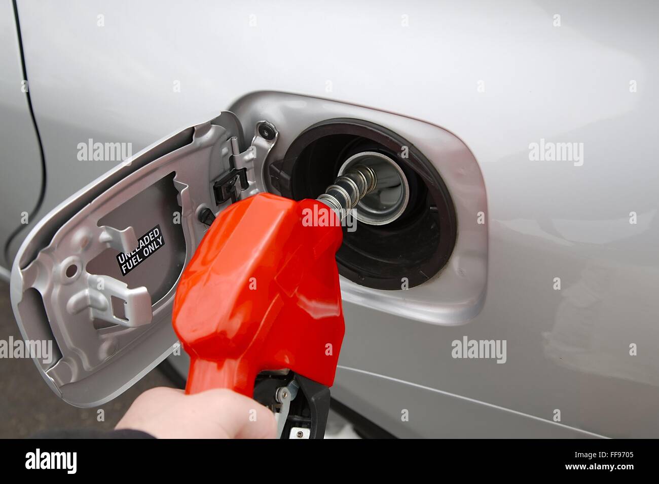 La stazione di benzina ugello Foto Stock