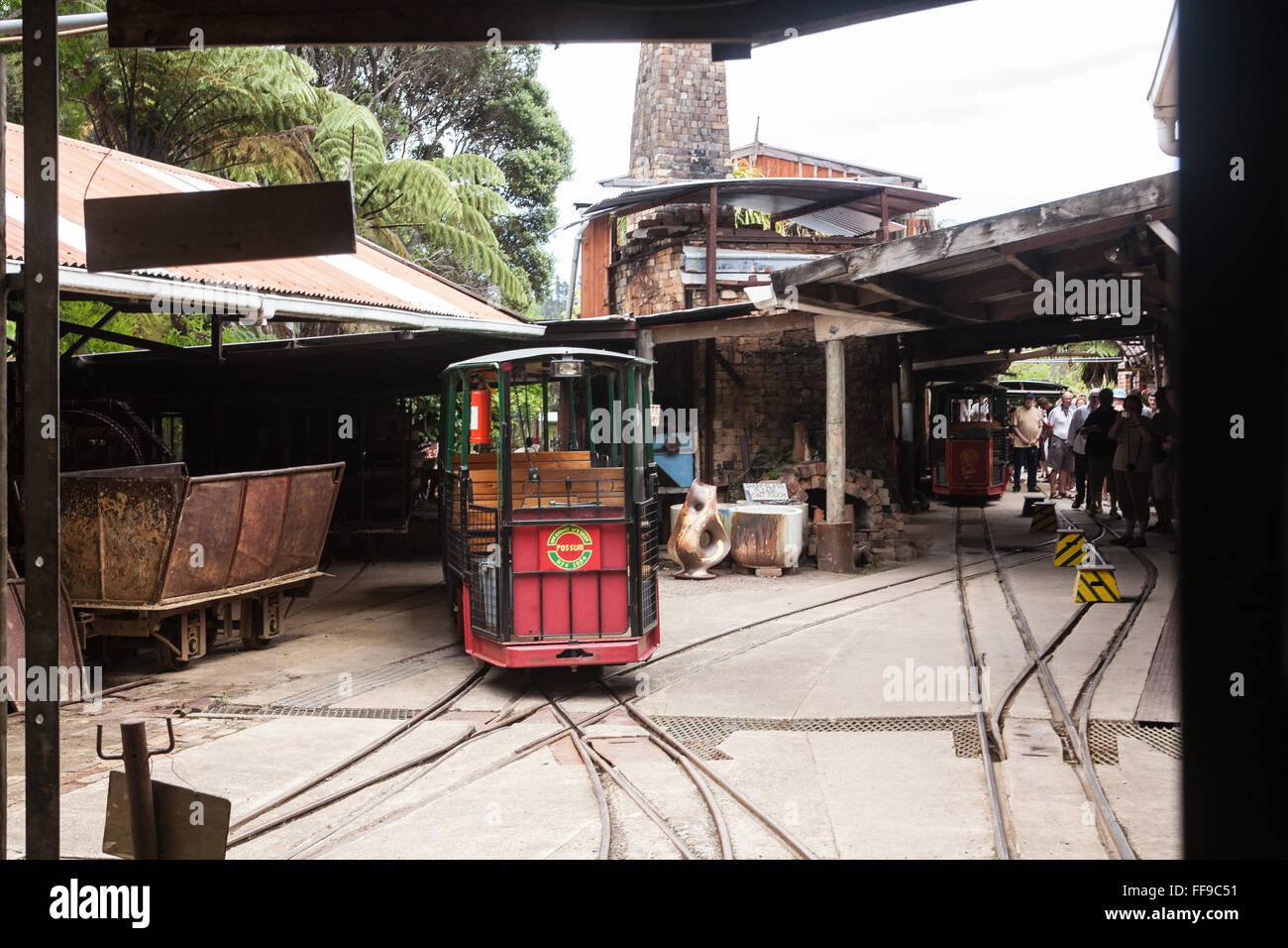 Al Driving Creek Railway e ceramiche.Nei pressi di Coromandel Town,Penisola di Coromandel,l'isola nord,Nuova Zelanda,NZ, Foto Stock