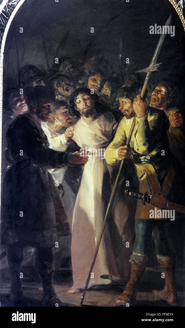 La presa di Cristo. /Seta su tela di Goya. Foto Stock