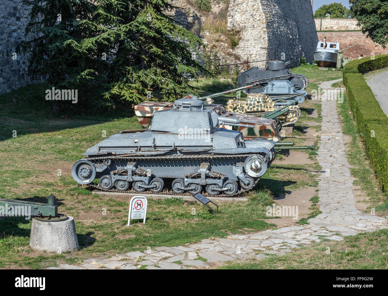 Panzer 35 serbatoio di luce a Belgrado il museo militare outdoor area espositiva nella Fortezza di Belgrado, Belgrado, Serbia Foto Stock