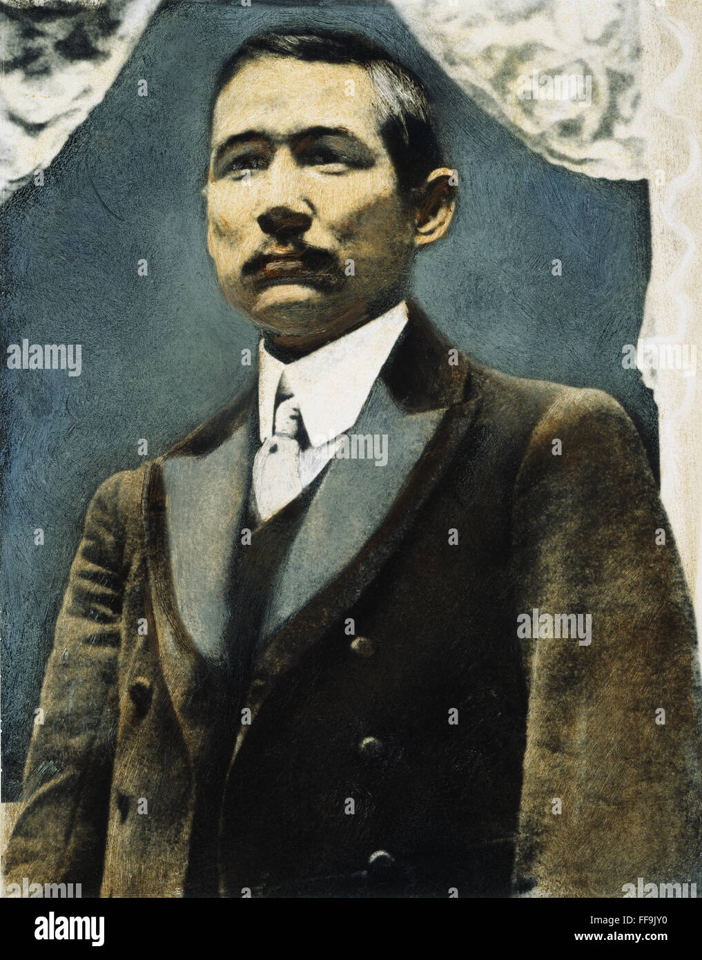 SUN Yat-sen (1866-1925). /NChinese statista e dirigente rivoluzionario. Olio Sopra una fotografia del XIX secolo. Foto Stock