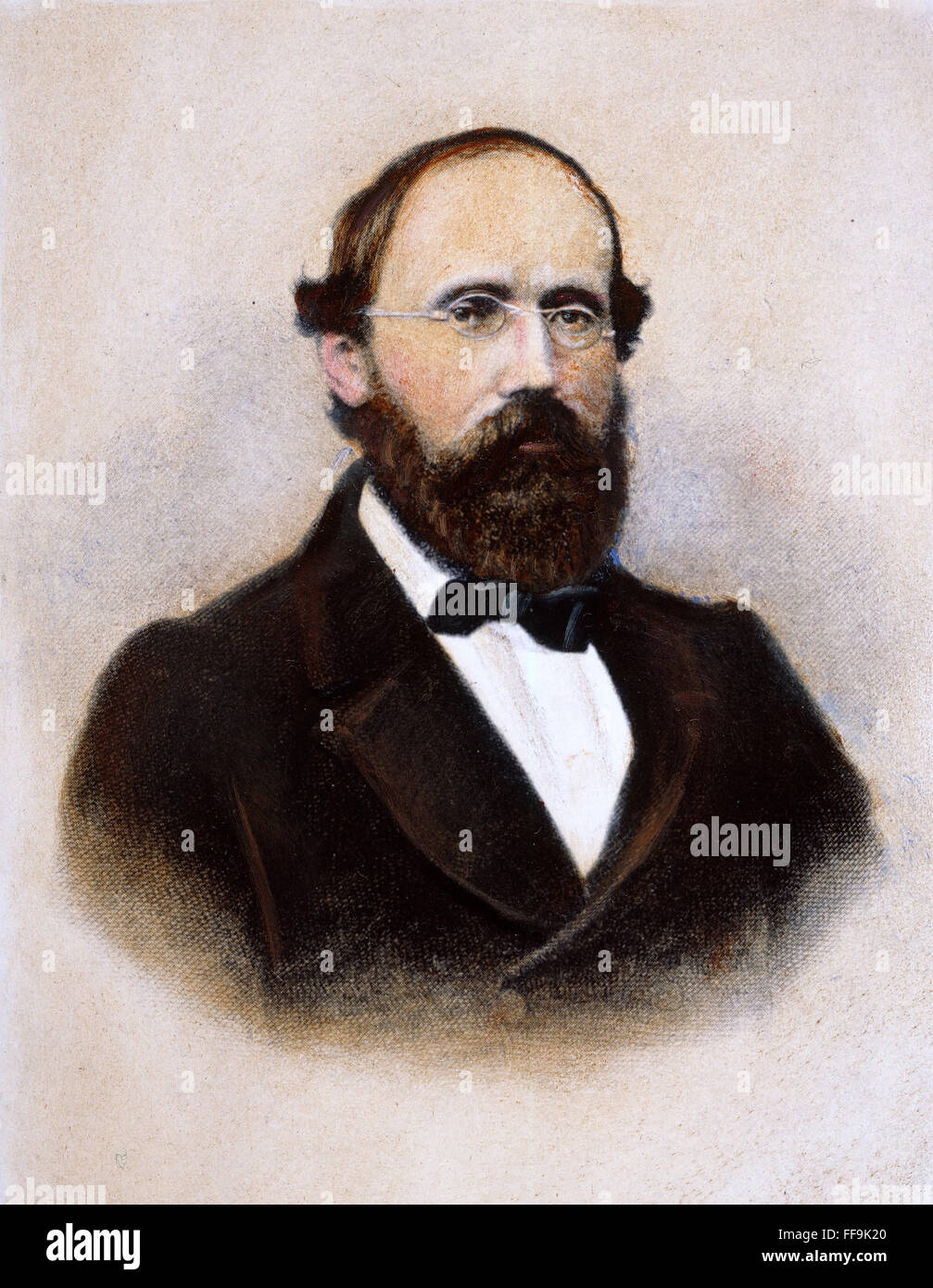 BERNHARD RIEMANN /n(1826-1866). Georg Friedrich Bernhard Riemann. Matematico tedesco: incisione, Tedesco, xix secolo. Foto Stock