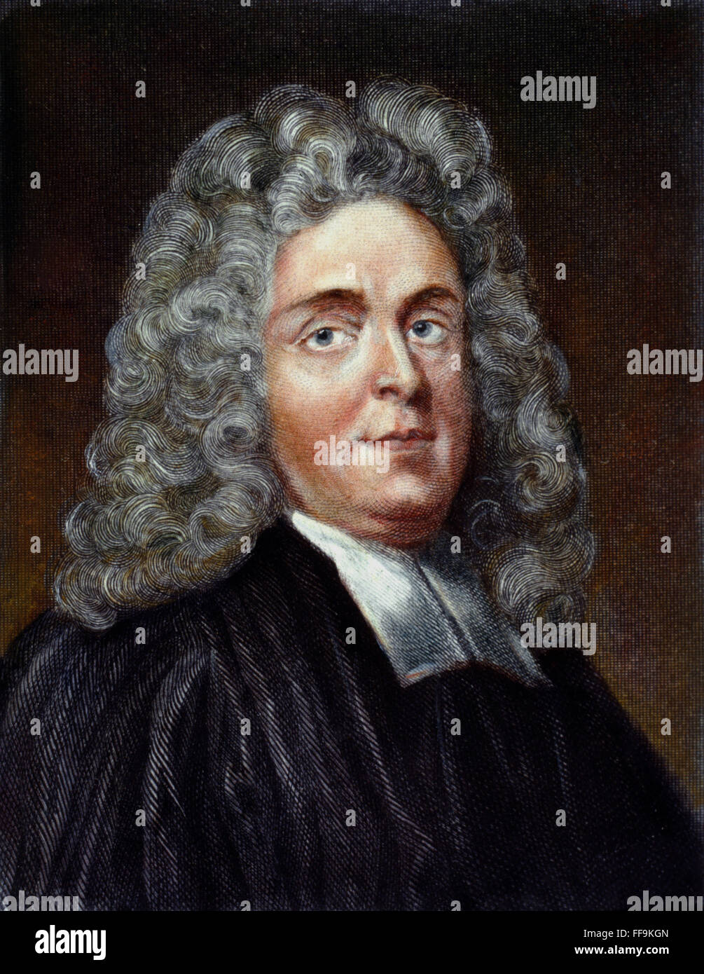 MATTHEW HENRY (1662-1714). /NEnglish anticonformista teologo. La linea di incisione, inglese, inizi del XIX secolo. Foto Stock